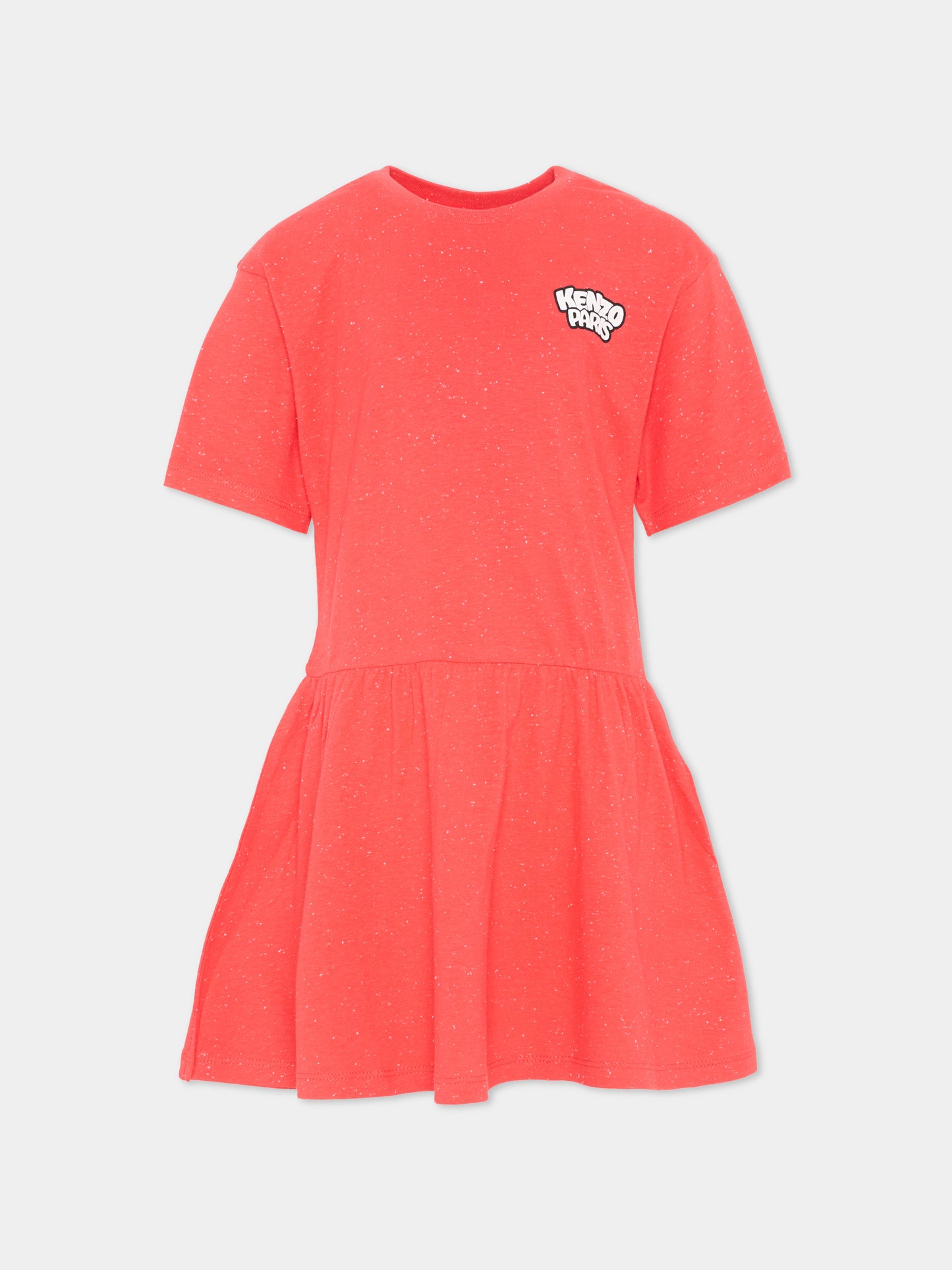 Vestito rosso per bambina con panda,Kenzo Kids,K61776 976