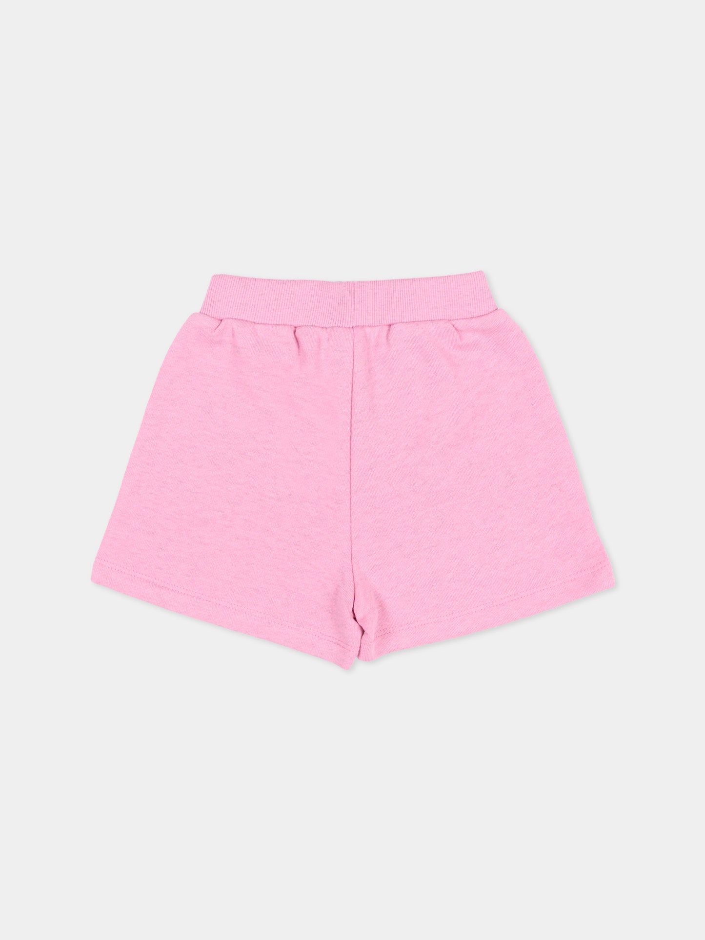 Shorts sportivi rosa per neonata con fiore Boke,Kenzo Kids,K61810 47F