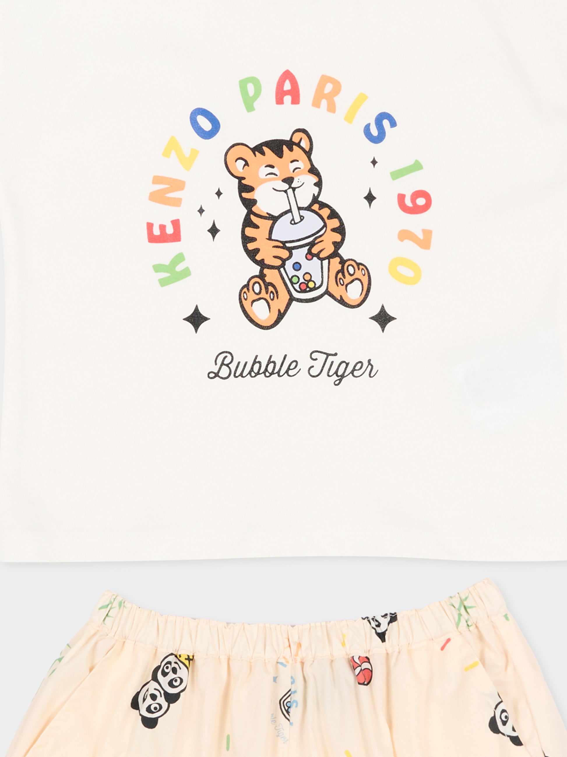 Completo sportivo multicolor per neonati con Bubble Tiger,Kenzo Kids,K61856 208