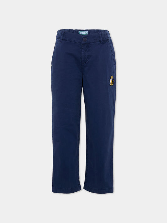 Pantalone blu Kotora per bambino con patch,Kenzo Kids,K61878 84N