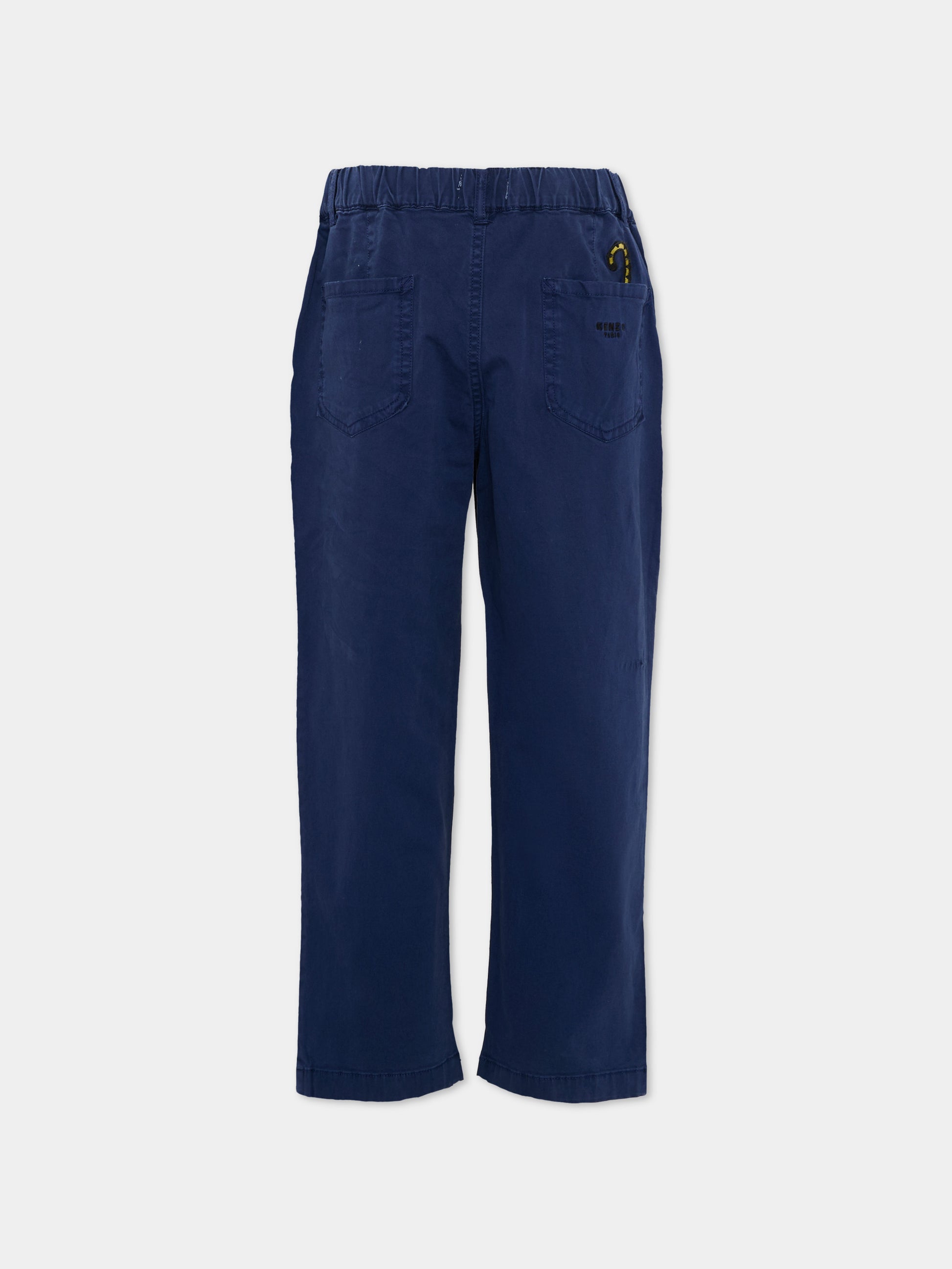 Pantalone blu Kotora per bambino con patch,Kenzo Kids,K61878 84N