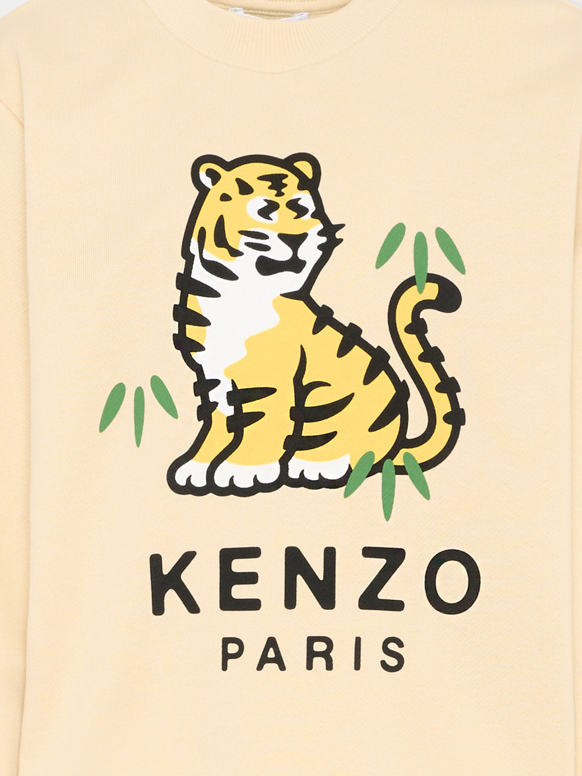 Felpa beige Kotora per bambini con stampa,Kenzo Kids,K61879 255