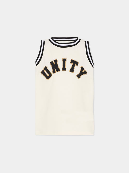 Canotta Real avorio per bambino con scritta,Molo,1S26A101 5632