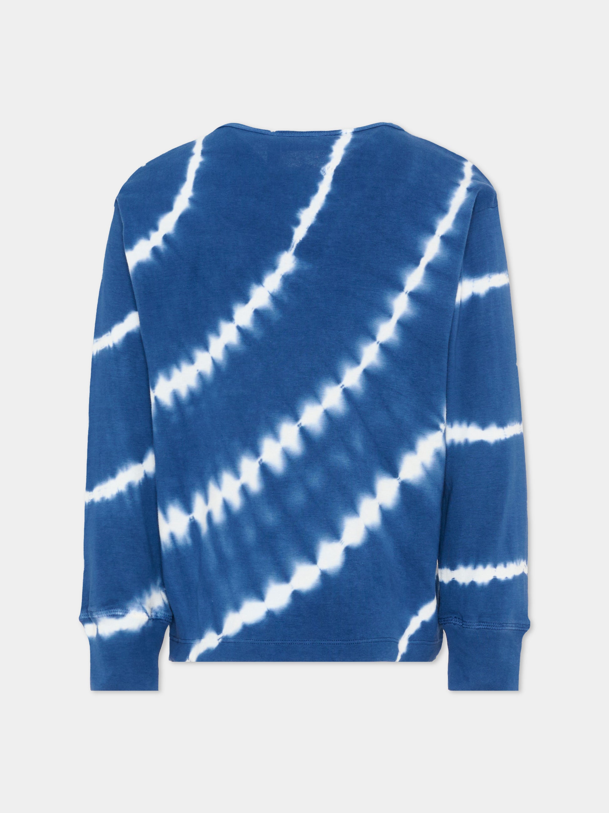 T-shirt blu Riff per bambino stampa tie-dye,Molo,1S26A407 5988