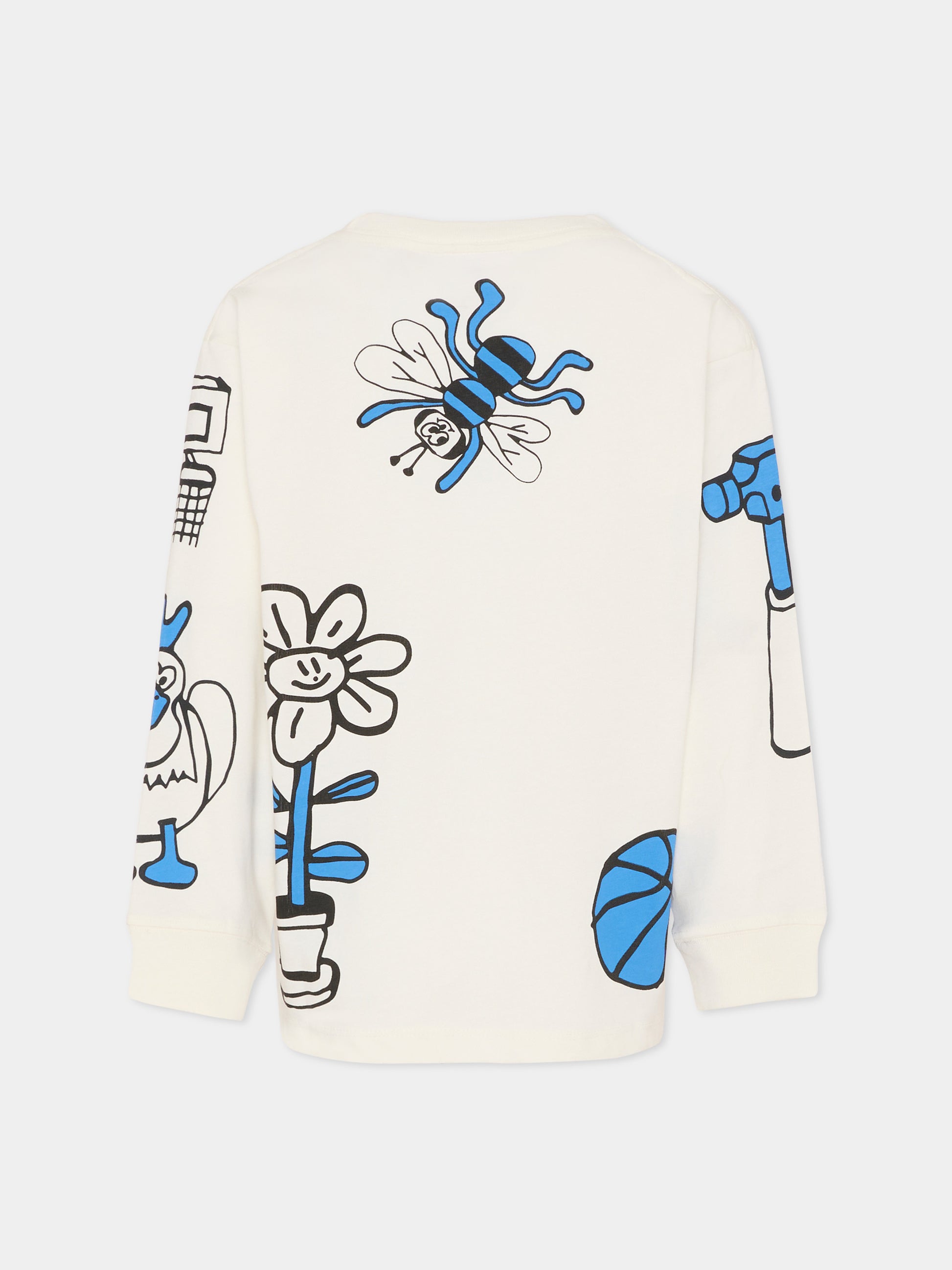 T-shirt Rube avorio per bambino con stampa chitarra,Molo,1S26A409 5632