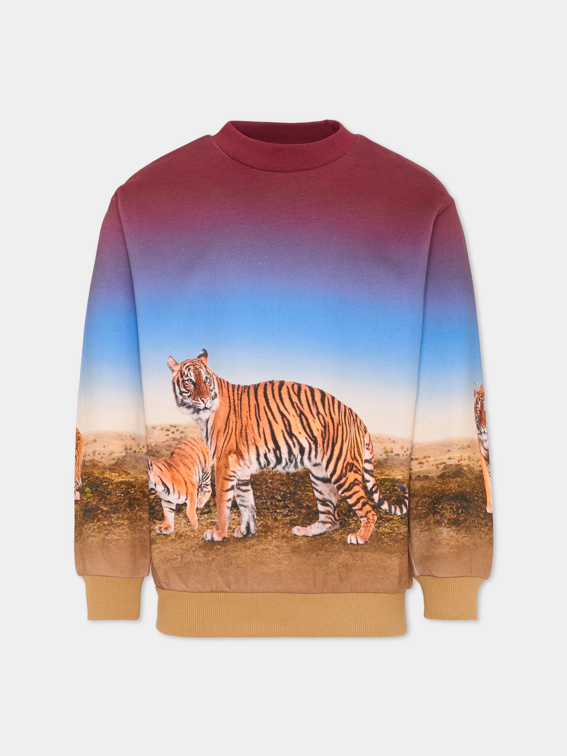 Felpa Miksi multicolor per bambino con tigre,Molo,1S26J205 9861