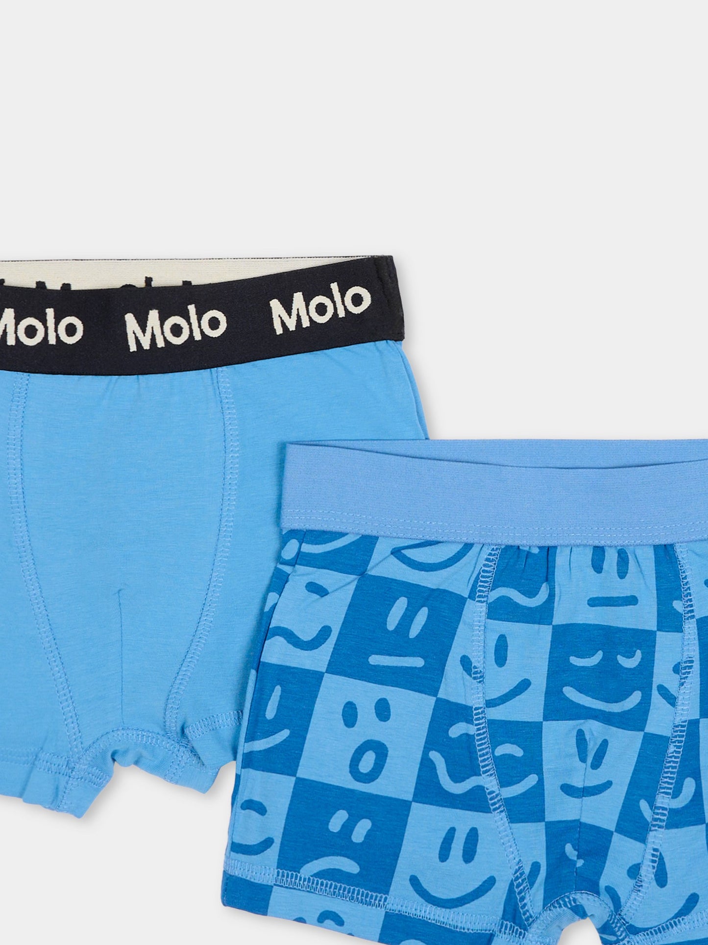 Set boxer Justin azzurro per bambino con smile,Molo,1S26Q201 9749