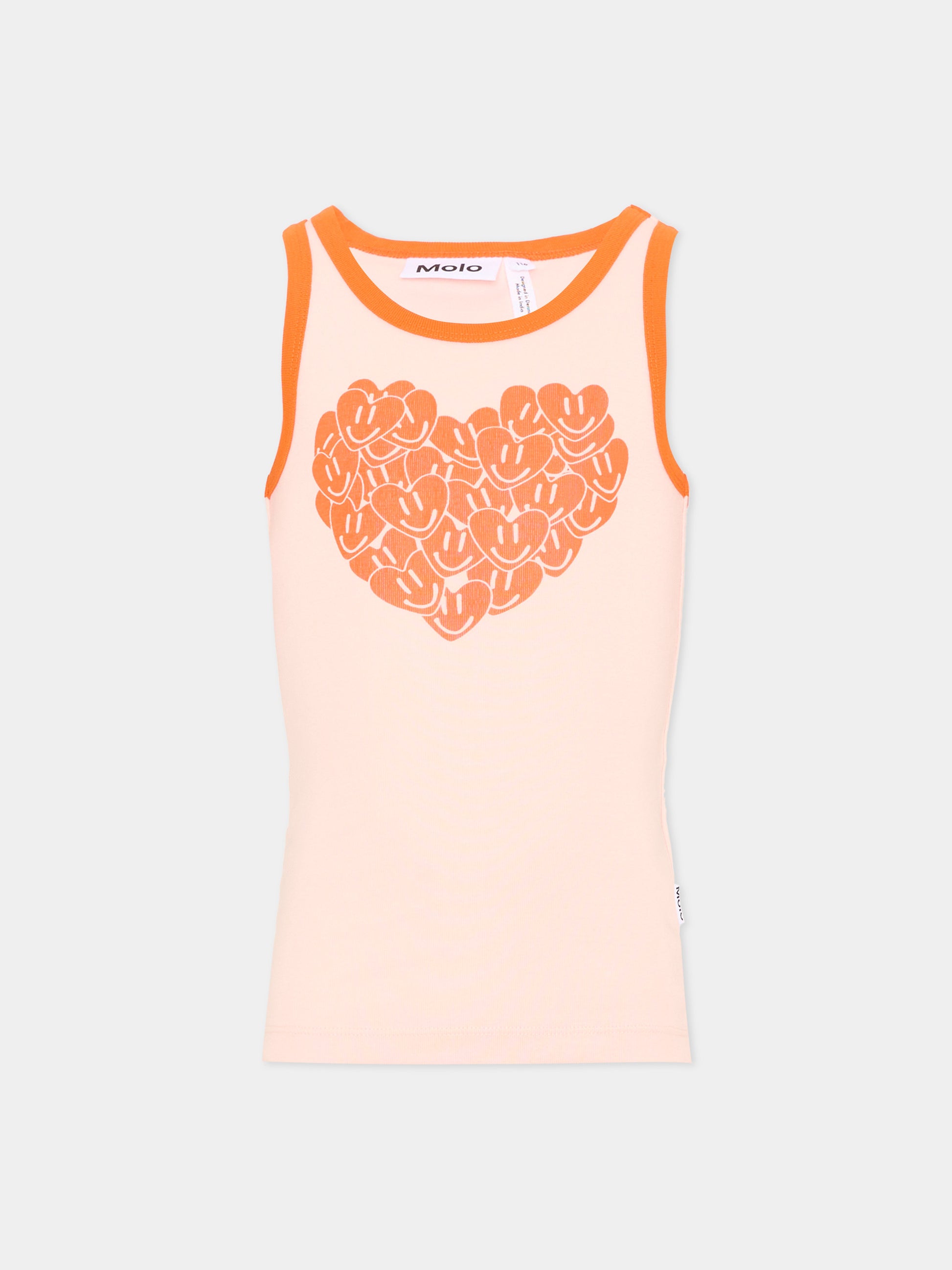 Canotta rosa per bambina con stampa,Molo,2S26A113 5647