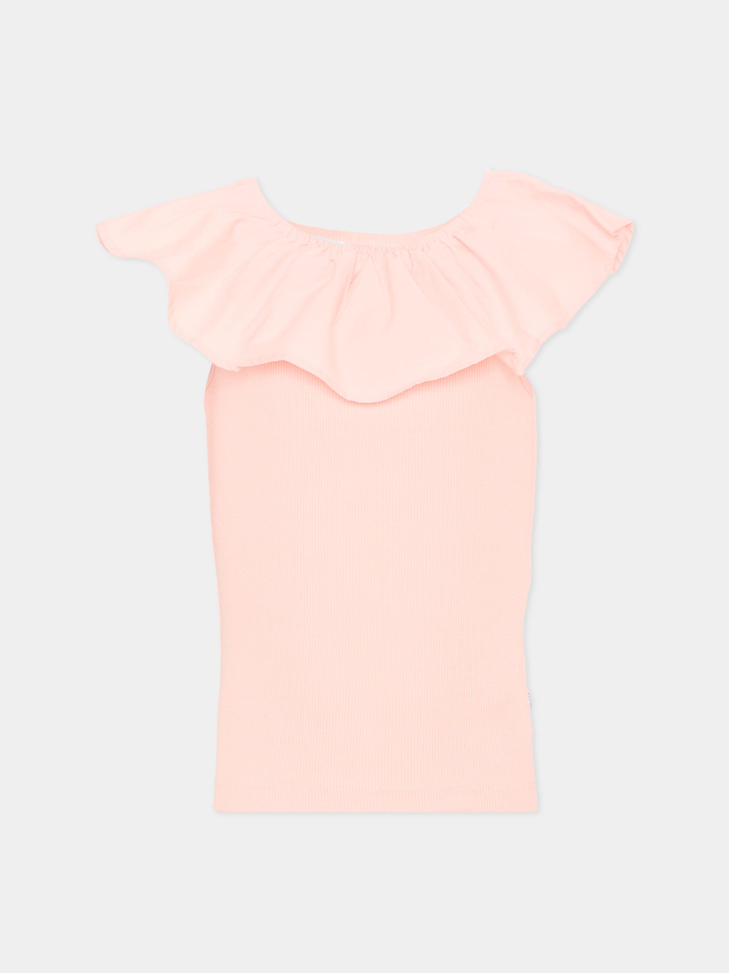 Top rosa Reca per bambina con volant,Molo,2S26A204 5650