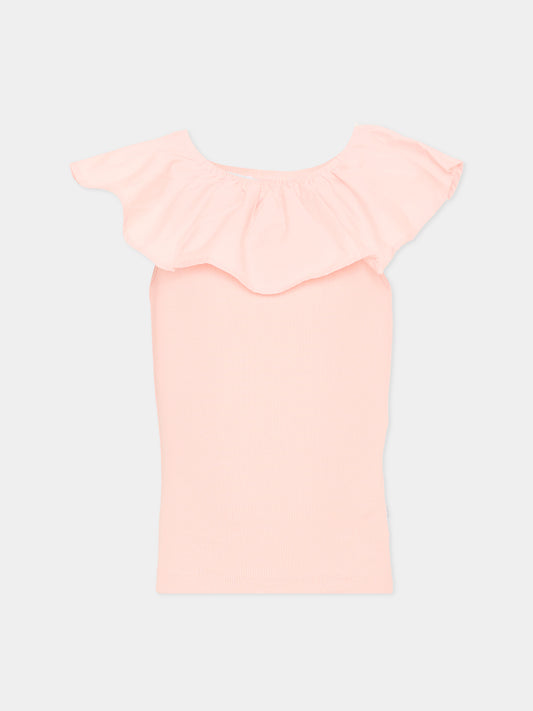 Top rosa Reca per bambina con volant,Molo,2S26A204 5650