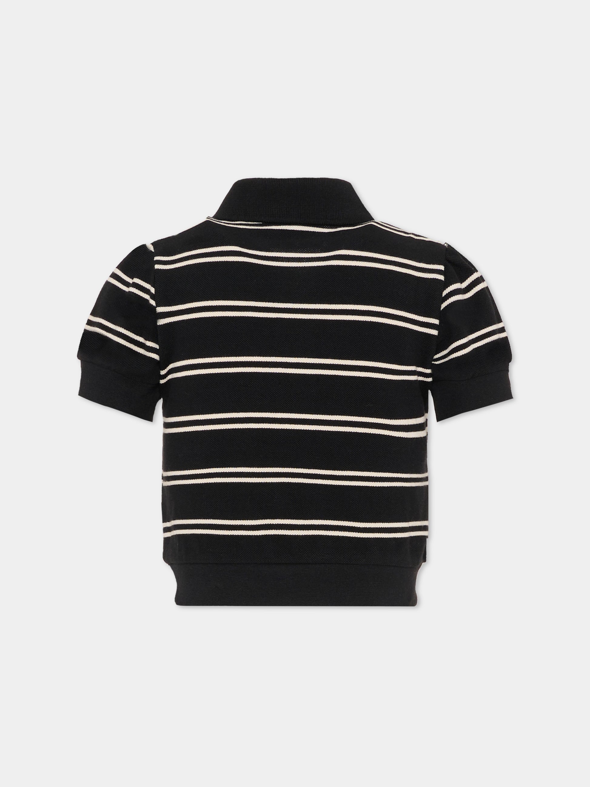 Polo crop Raki nera per bambina,Molo,2S26A221 9495