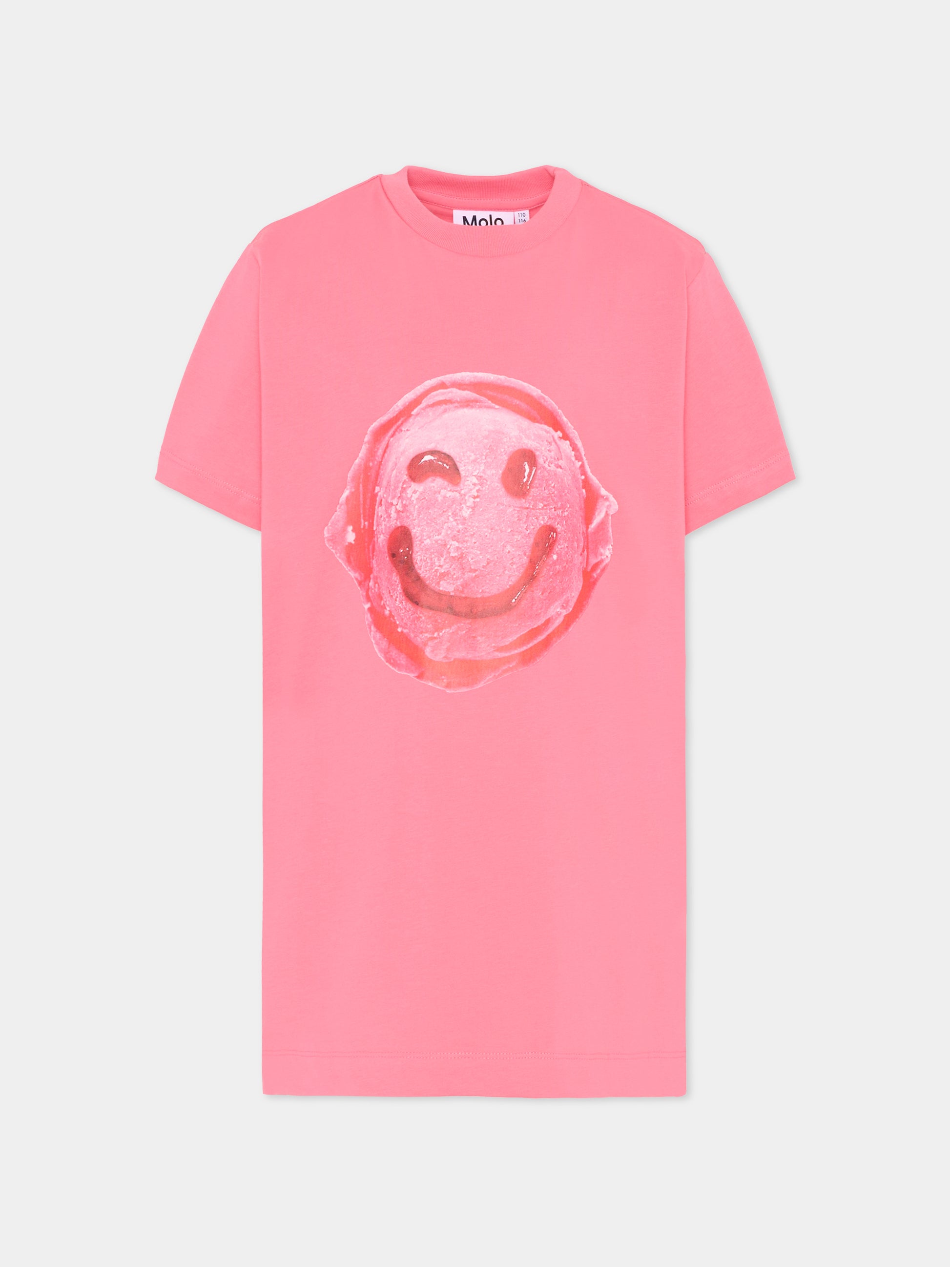 Vestito Clarabella rosa per bambina con smile,Molo,2S26E111 5203