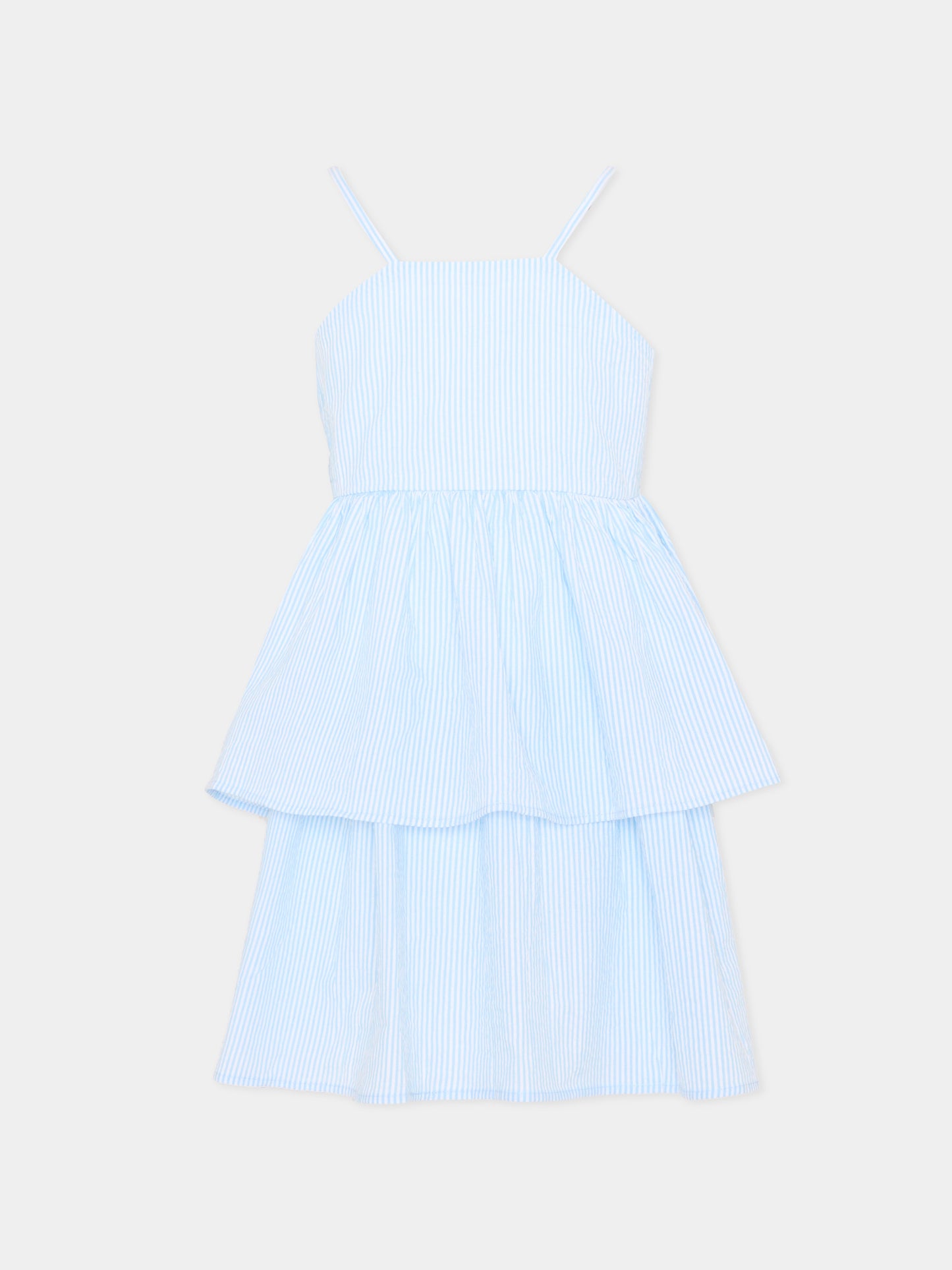 Vestito celeste Chelsea per bambina a righe,Molo,2S26E113 9574