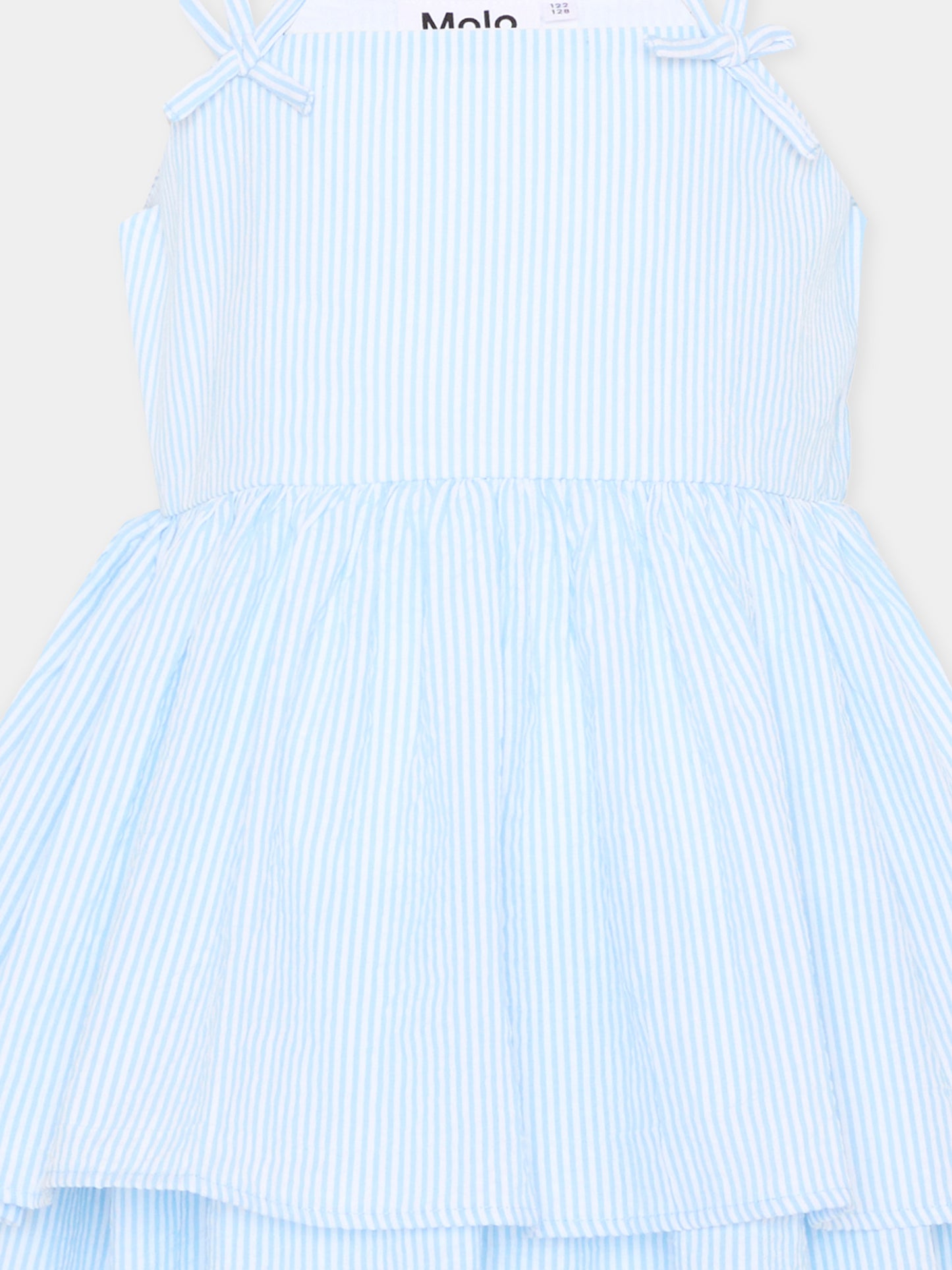 Vestito celeste Chelsea per bambina a righe,Molo,2S26E113 9574
