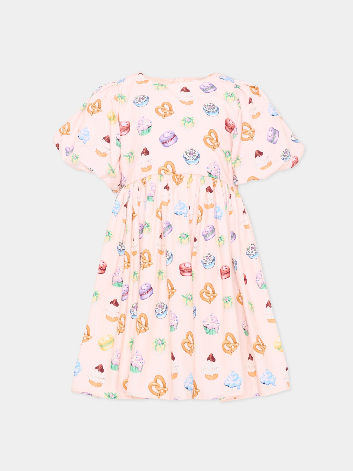 Vestito rosa Chica per bambina con stampa dolci,Molo,2S26E129 9542