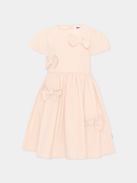 Abito rosa Cyan per bambina con fiocchi,Molo,2S26E134 5645