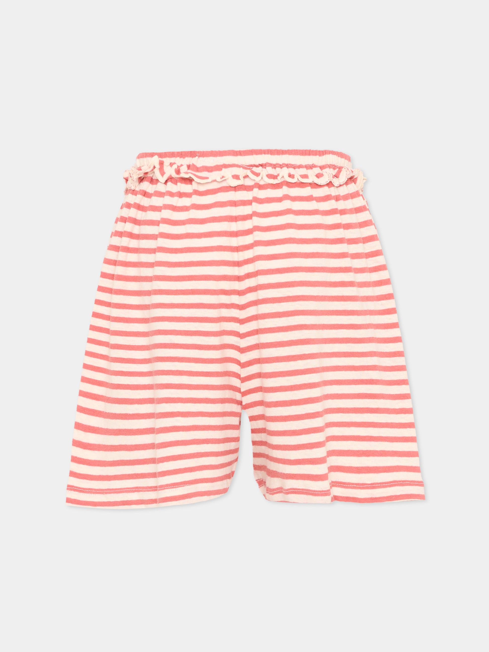 Shorts rossi Alexis per bambina a righe,Molo,2S26H108 9583
