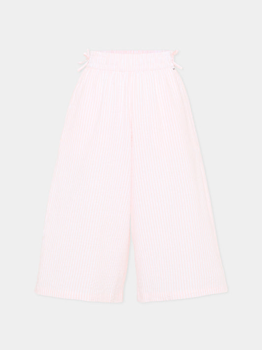 Pantaloni rosa Aurora per bambina a righe,Molo,2S26I101 9573