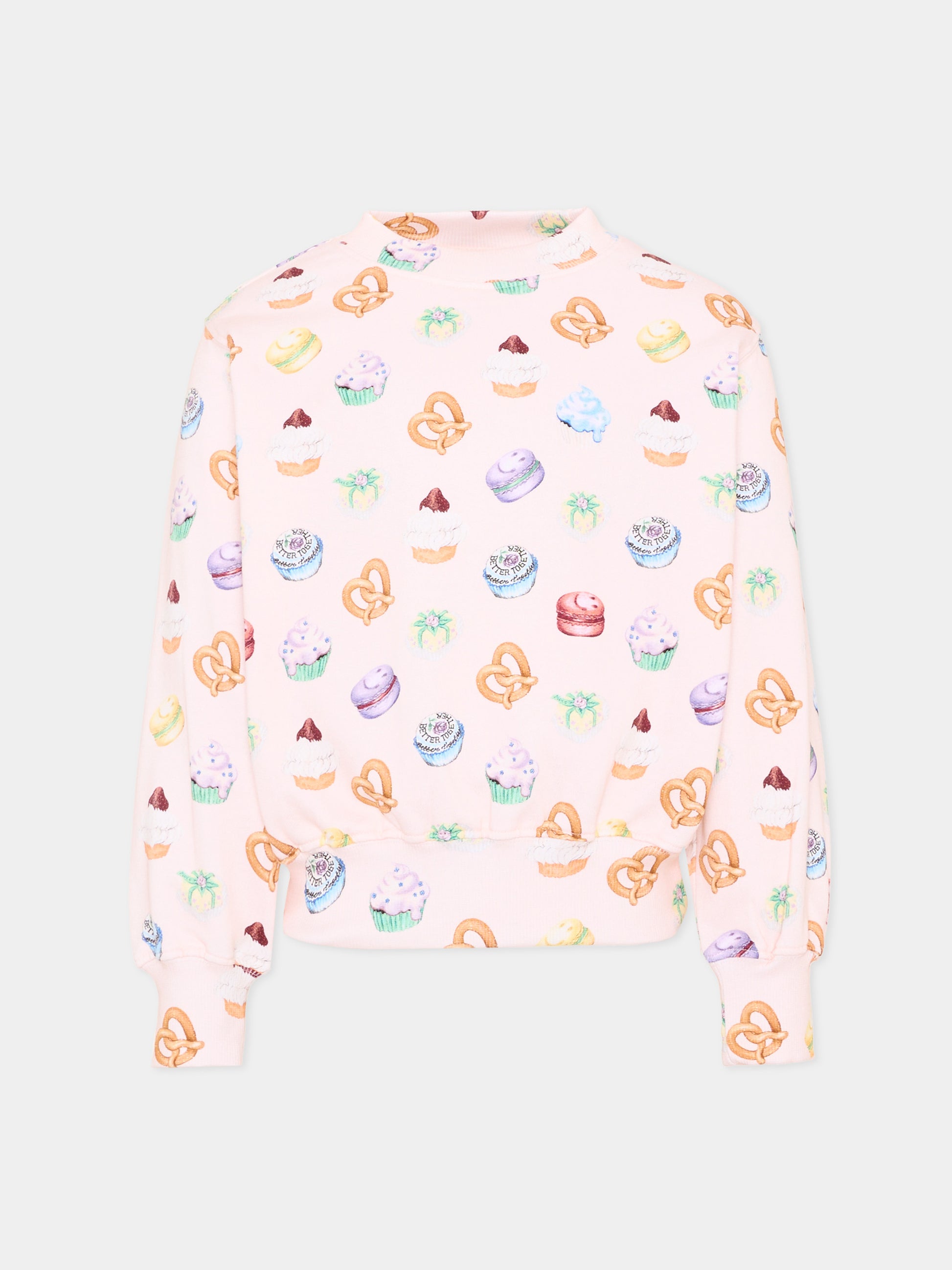 Felpa rosa Marge per bambina con stampa dolci,Molo,2S26J213 9542