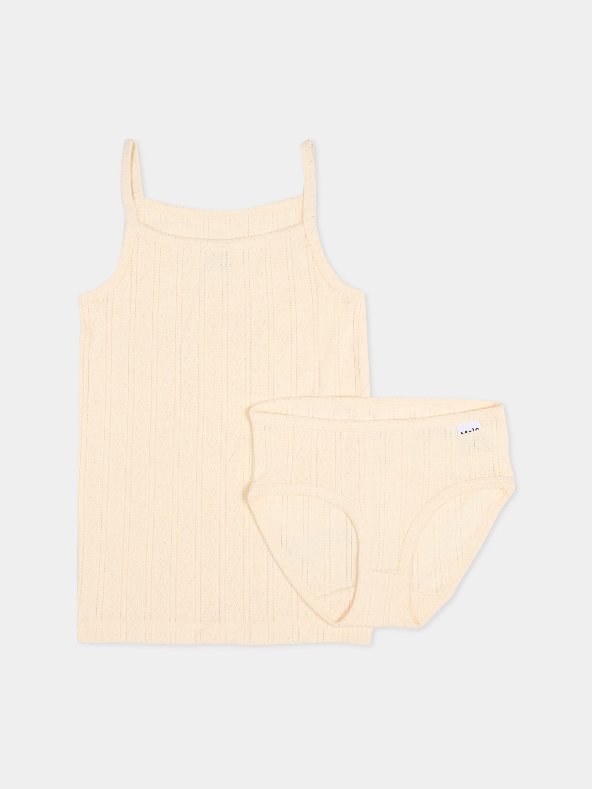 Set canottiere Janice avorio per bambina con cuori,Molo,2S26Q701 2444