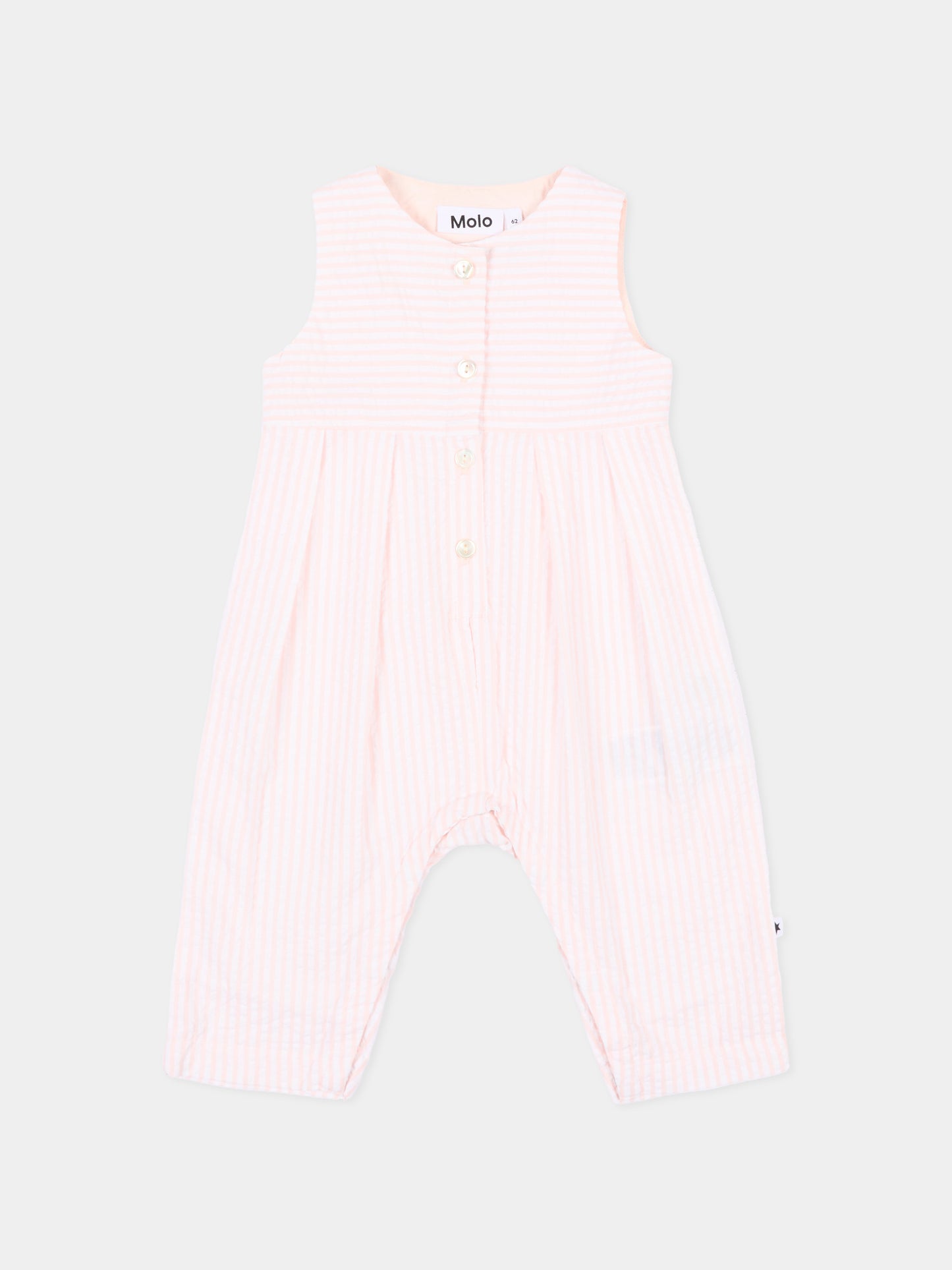 Tutina rosa Freja per neonata a righe,Molo,4S26B802 9573