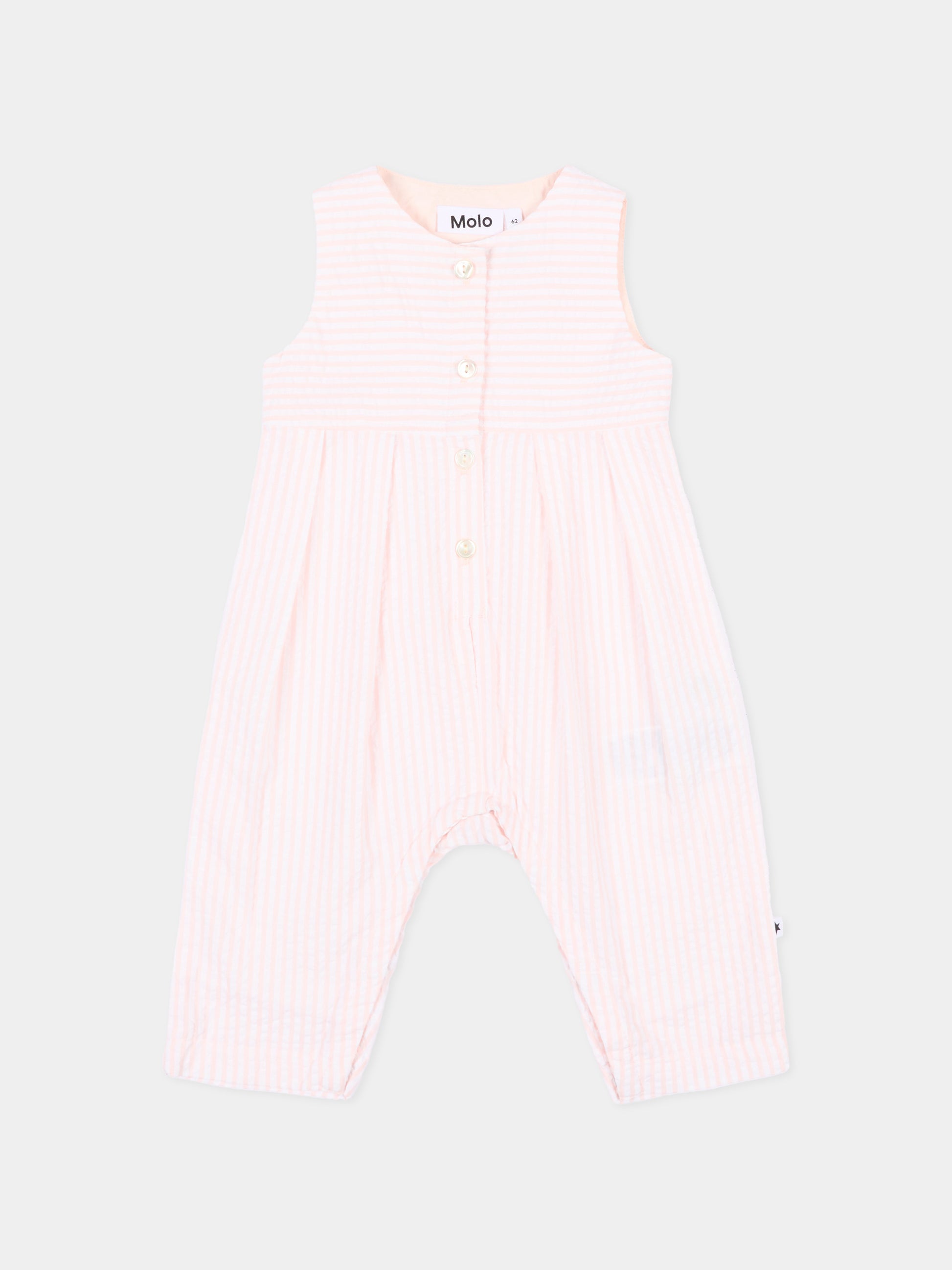 Tutina rosa Freja per neonata a righe,Molo,4S26B802 9573