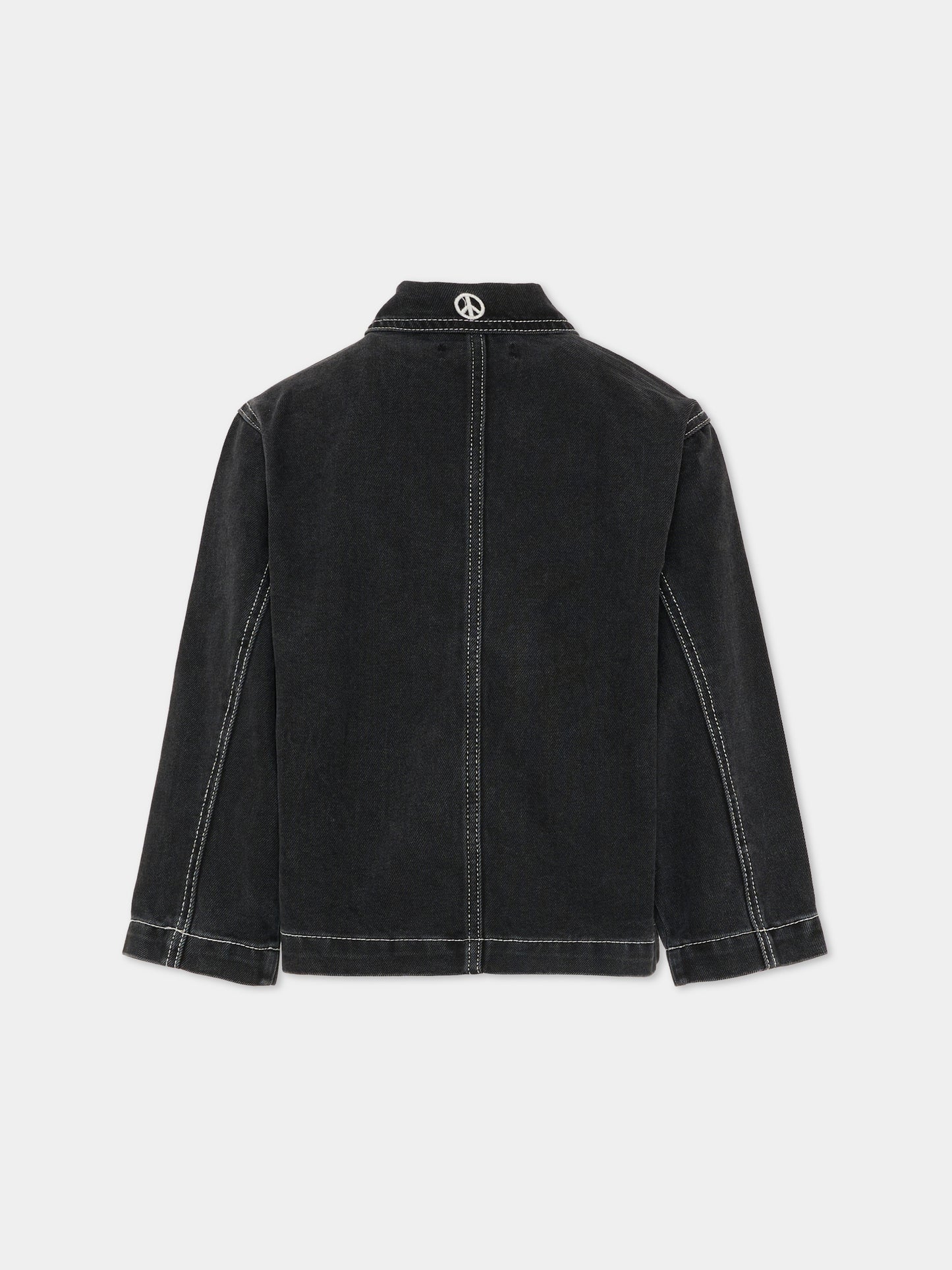 Giubbotto di jeans Hetson nero per bambini con simbolo della pace,Molo,5S26M307 1866