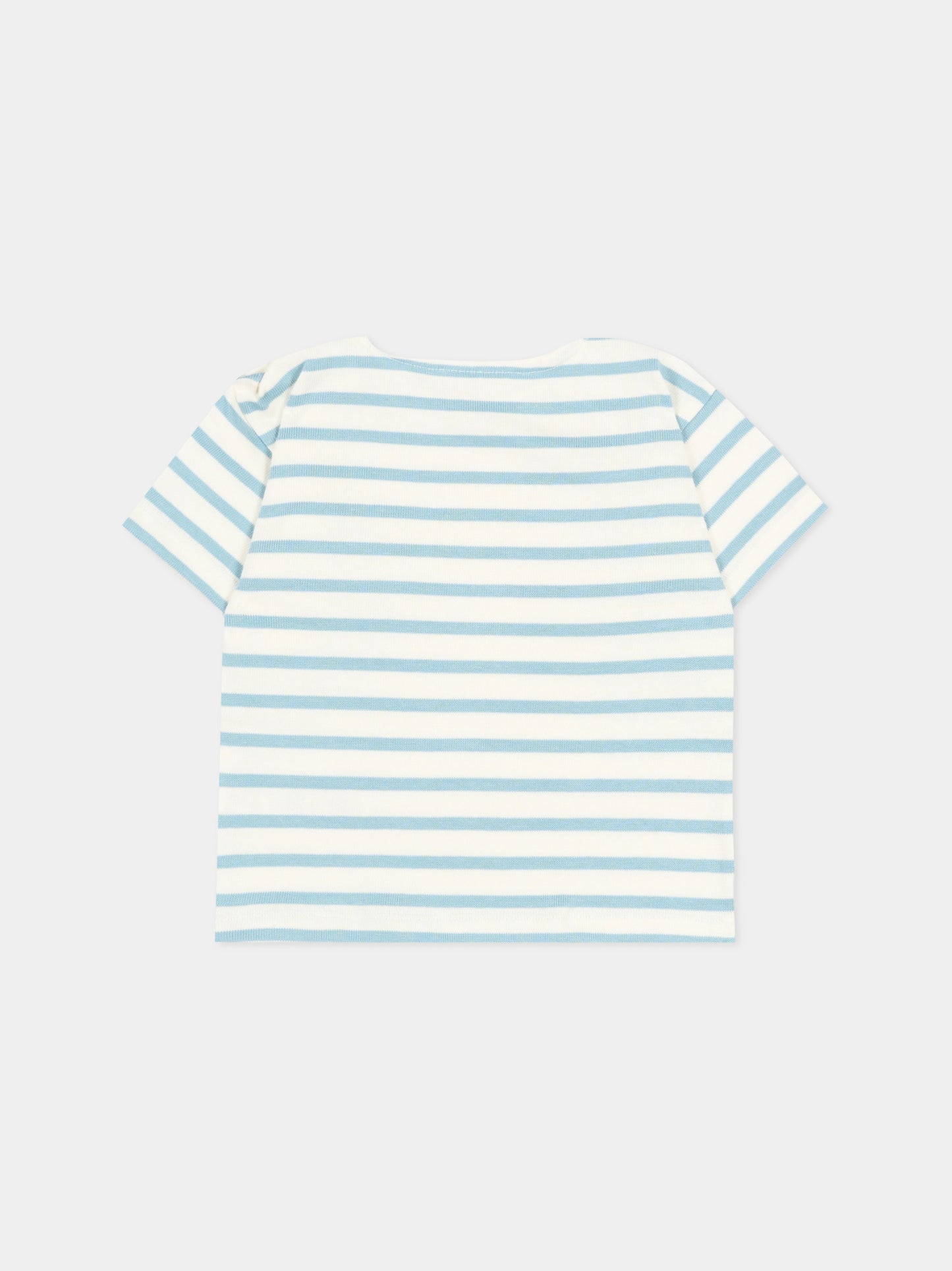 T-shirt azzurra Eivor per neonato a righe,Molo,6S26A211 5677
