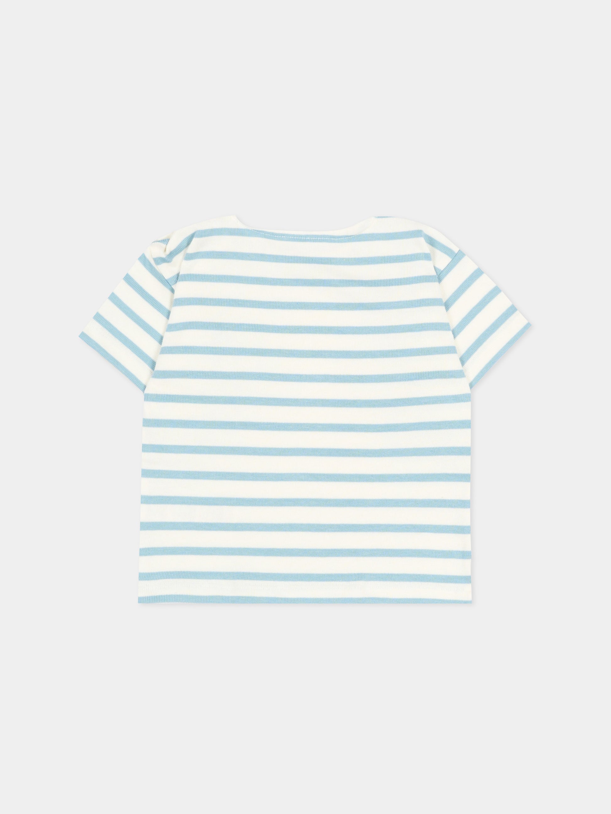 T-shirt azzurra Eivor per neonato a righe,Molo,6S26A211 5677