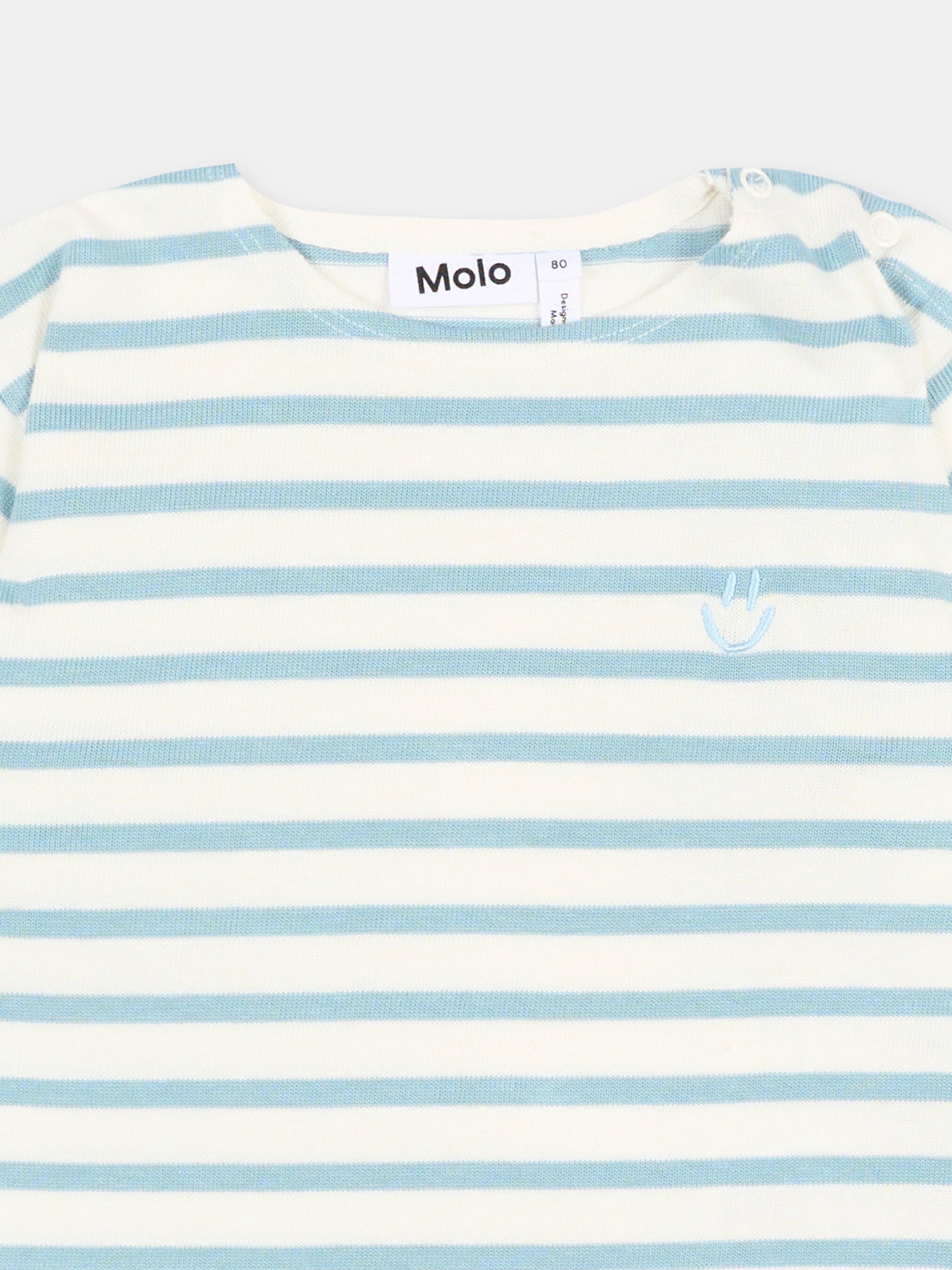 T-shirt azzurra Eivor per neonato a righe,Molo,6S26A211 5677