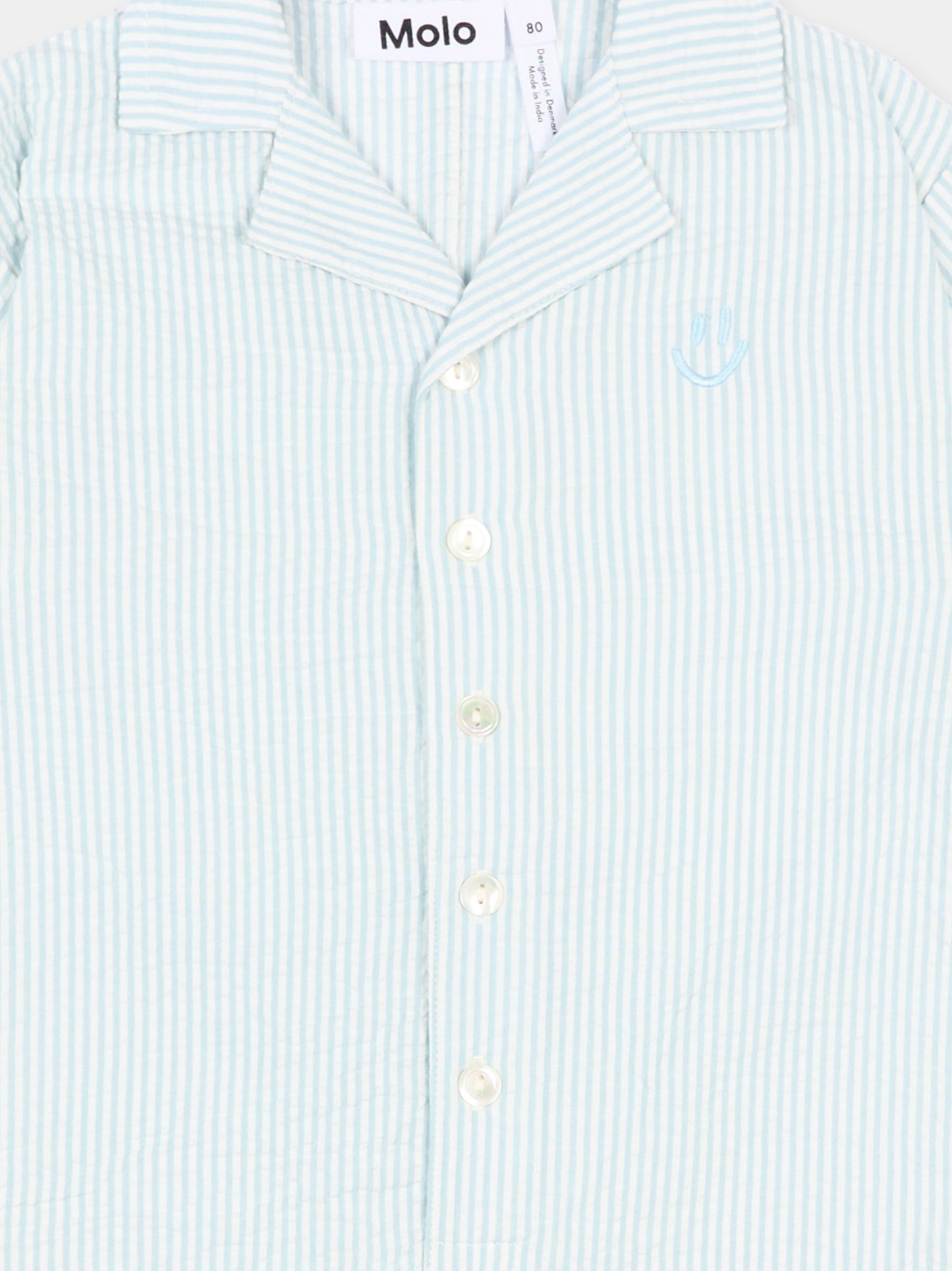 Pagliaccetto celeste Falk per neonato a righe,Molo,6S26B801 9568