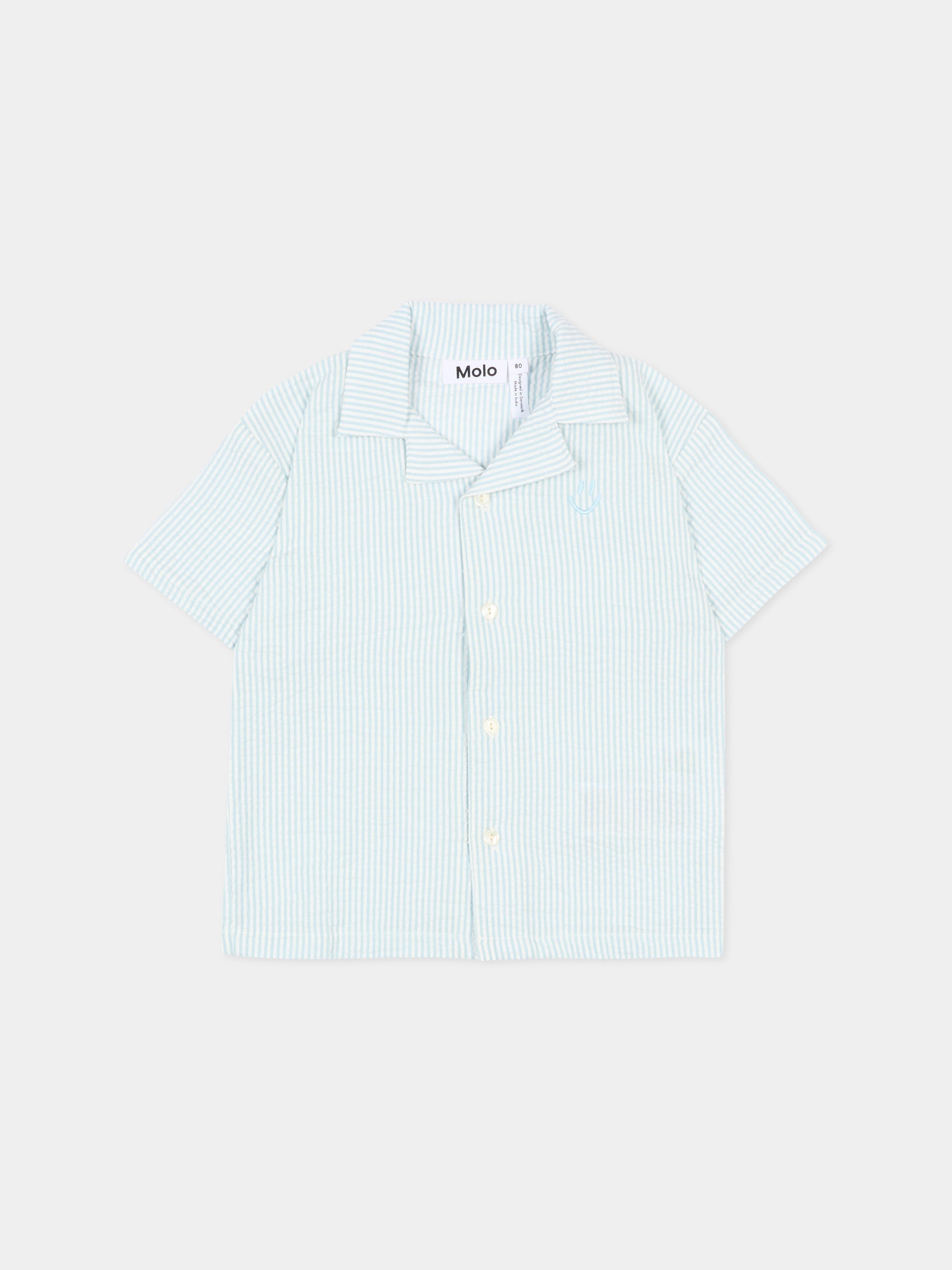 Camicia celeste Eyou per neonato a righe,Molo,6S26C202 9568