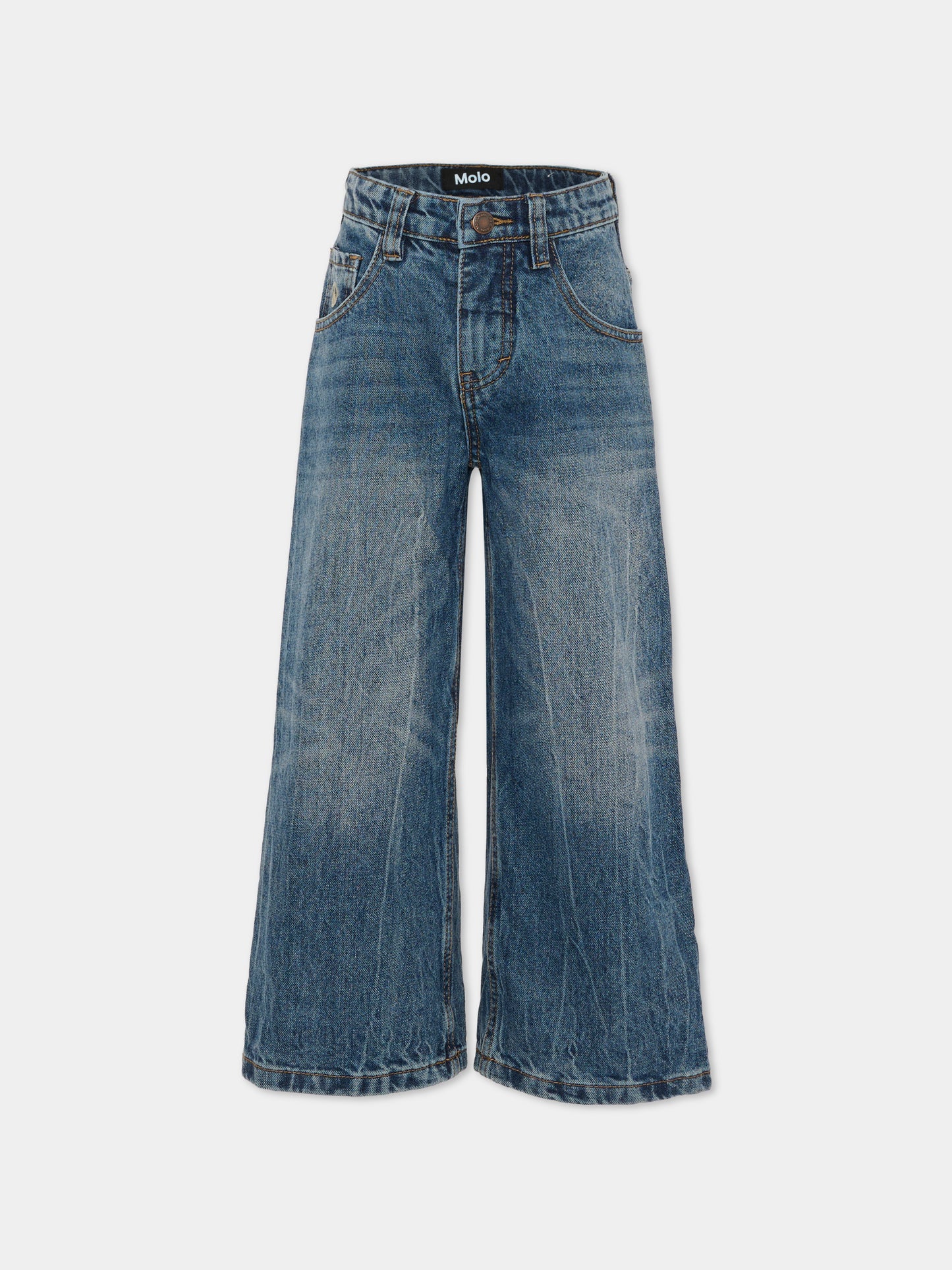 Jeans Askio denim per bambini con simbolo della pace,Molo,6S26I112 5662