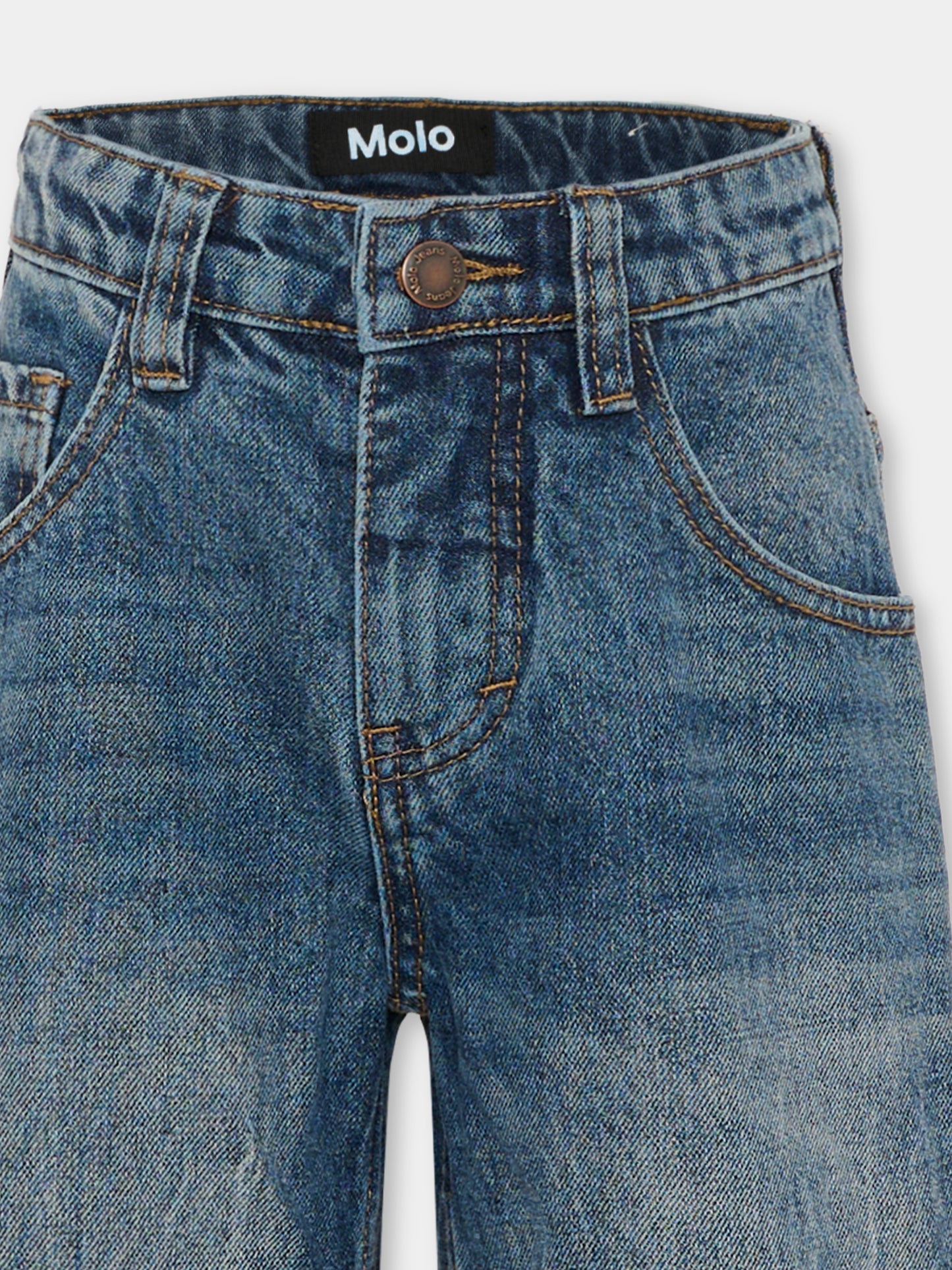 Jeans Askio denim per bambini con simbolo della pace,Molo,6S26I112 5662
