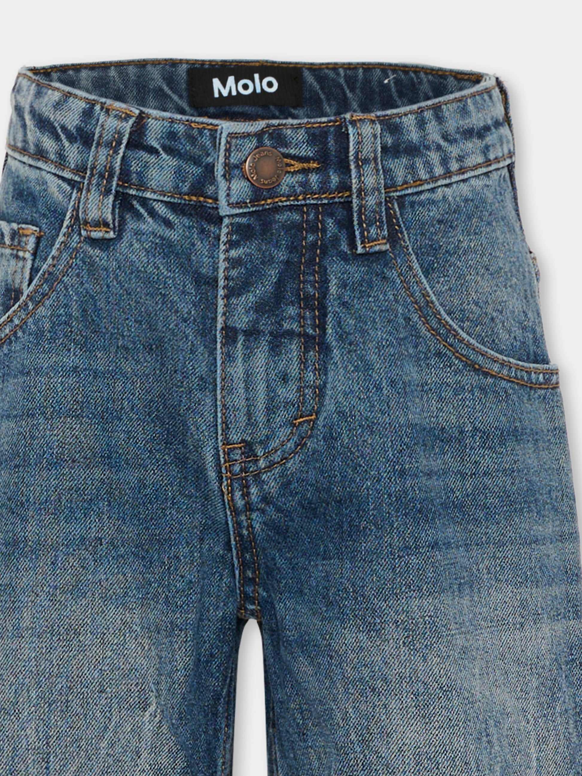 Jeans Askio denim per bambini con simbolo della pace,Molo,6S26I112 5662