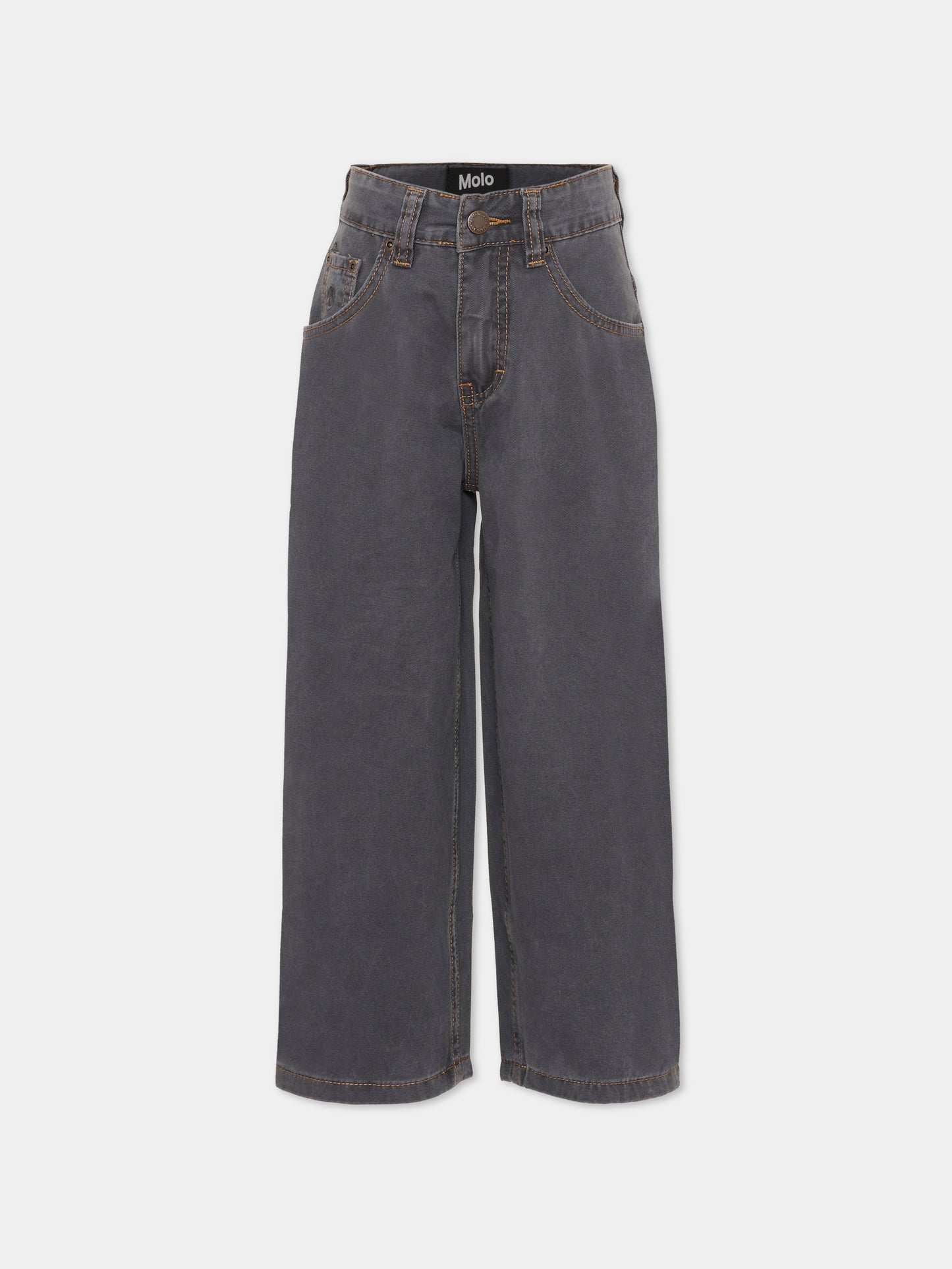 Jeans Aska nero per bambini con simbolo della pace,Molo,6S26I118 5989