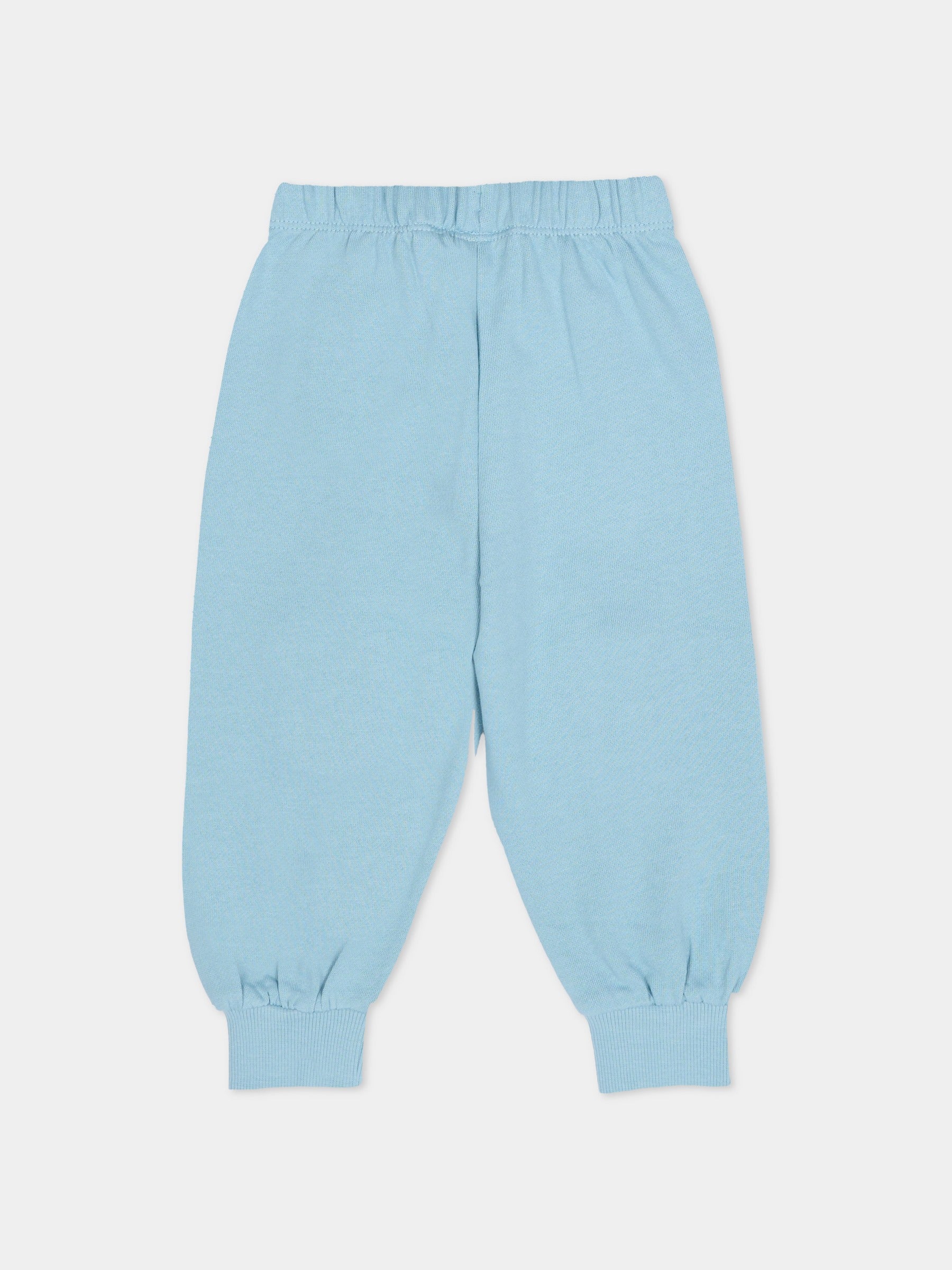 Pantaloni Simeon celesti per neonato con animali,Molo,6S26I205 5614