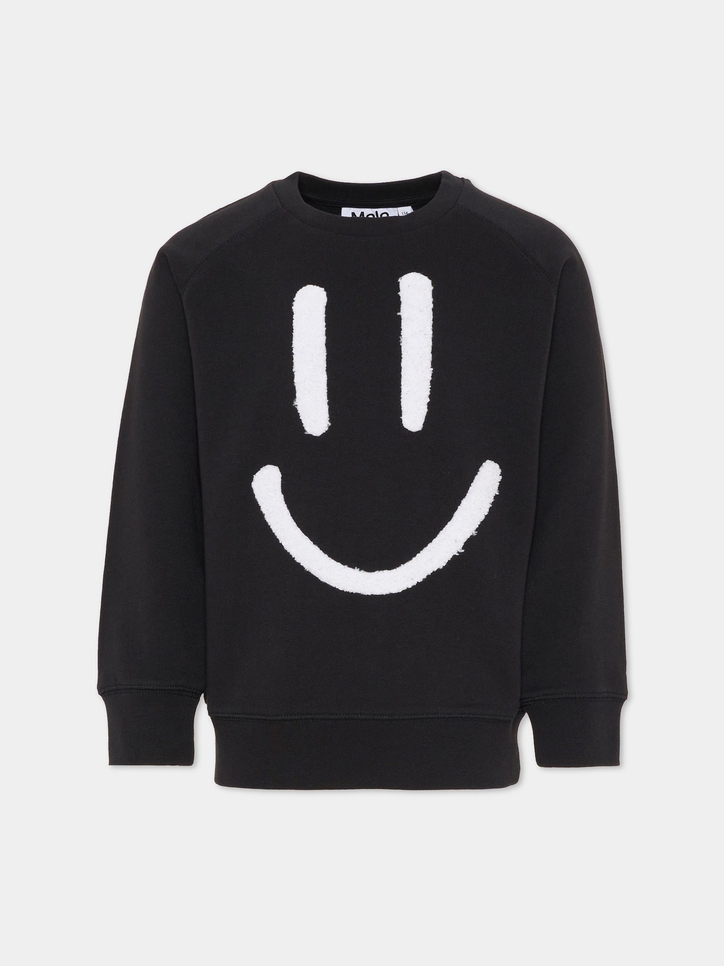 Felpa Mike nera per bambini con smile,Molo,6S26J201 0099