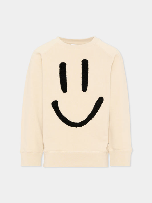 Felpa beige Mike con smile,Molo,6S26J201 8894