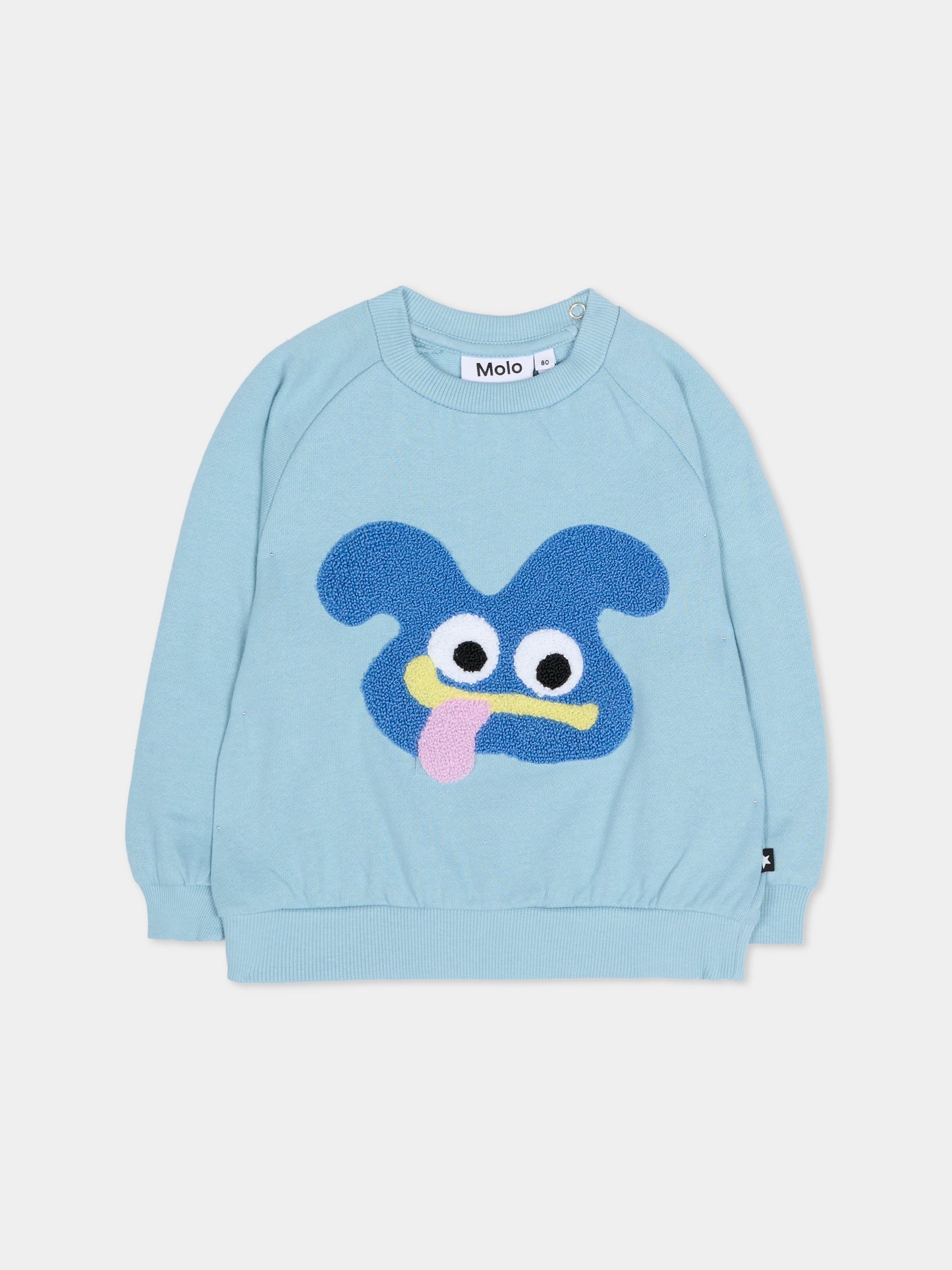 Felpa Disc celeste per neonato con animale,Molo,6S26J203 5614