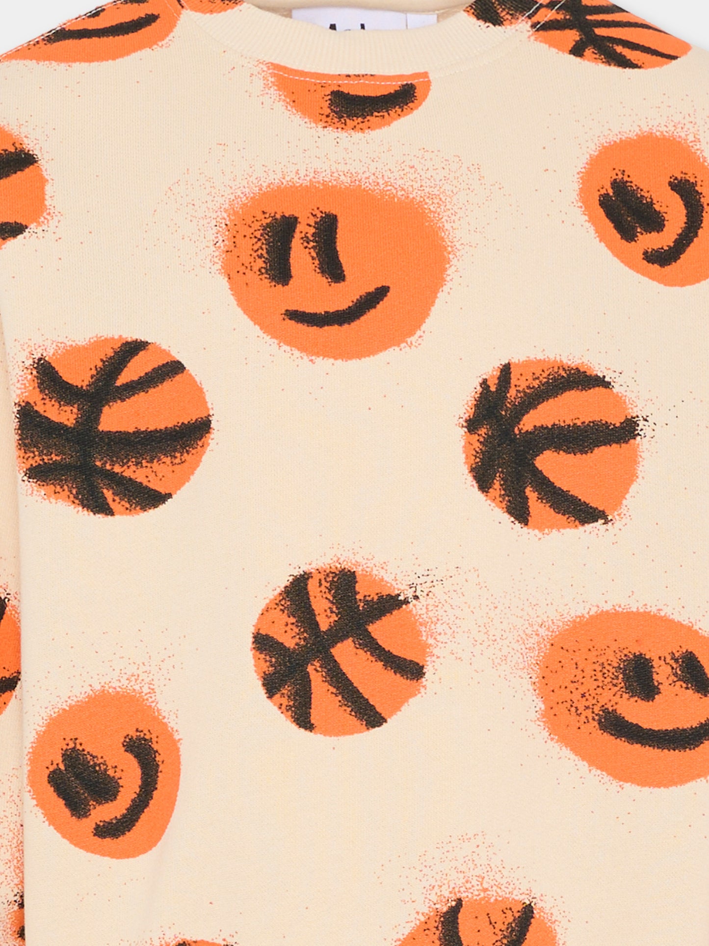 Felpa Monti beige per bambino con palla da basket,Molo,6S26J205 9544