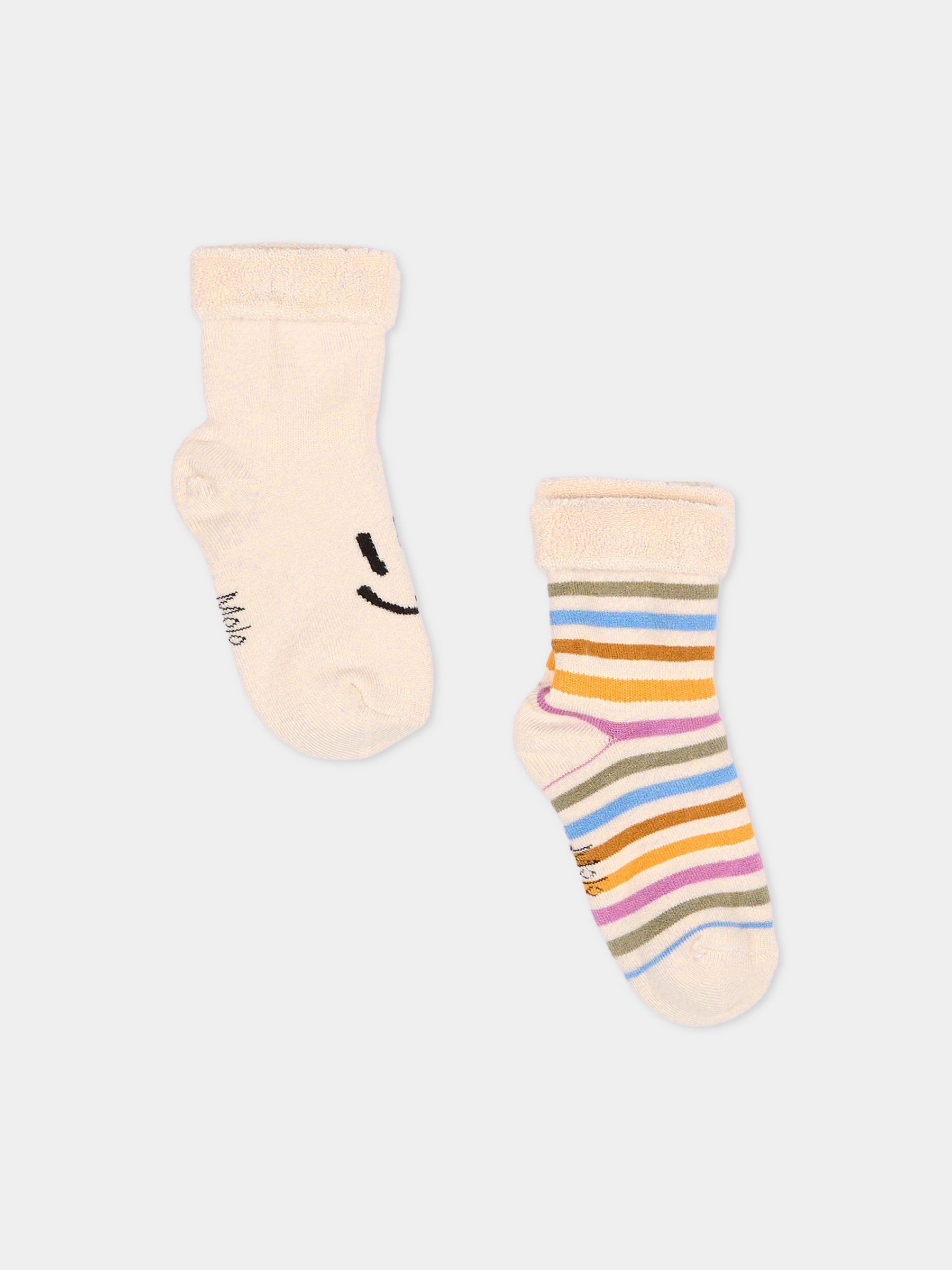 Set calzini beige per bambini con smile,Molo,7S26G105 9839