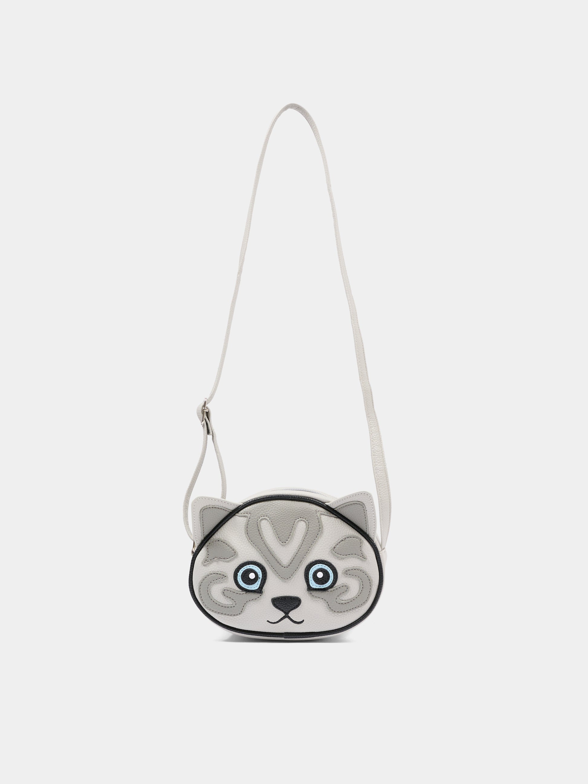 Borsa grigia per bambina con gatto,Molo,7S26V109 0297