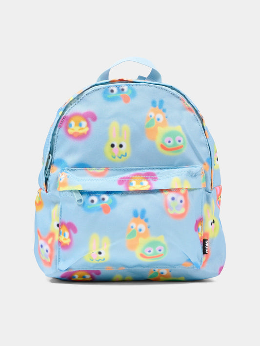 Zaino celeste per bambini con animali multicolor,Molo,7S26V201 9559
