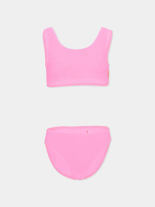 Bikini fucsia Nola Crepe per bambina,Molo,8S26P106 8489