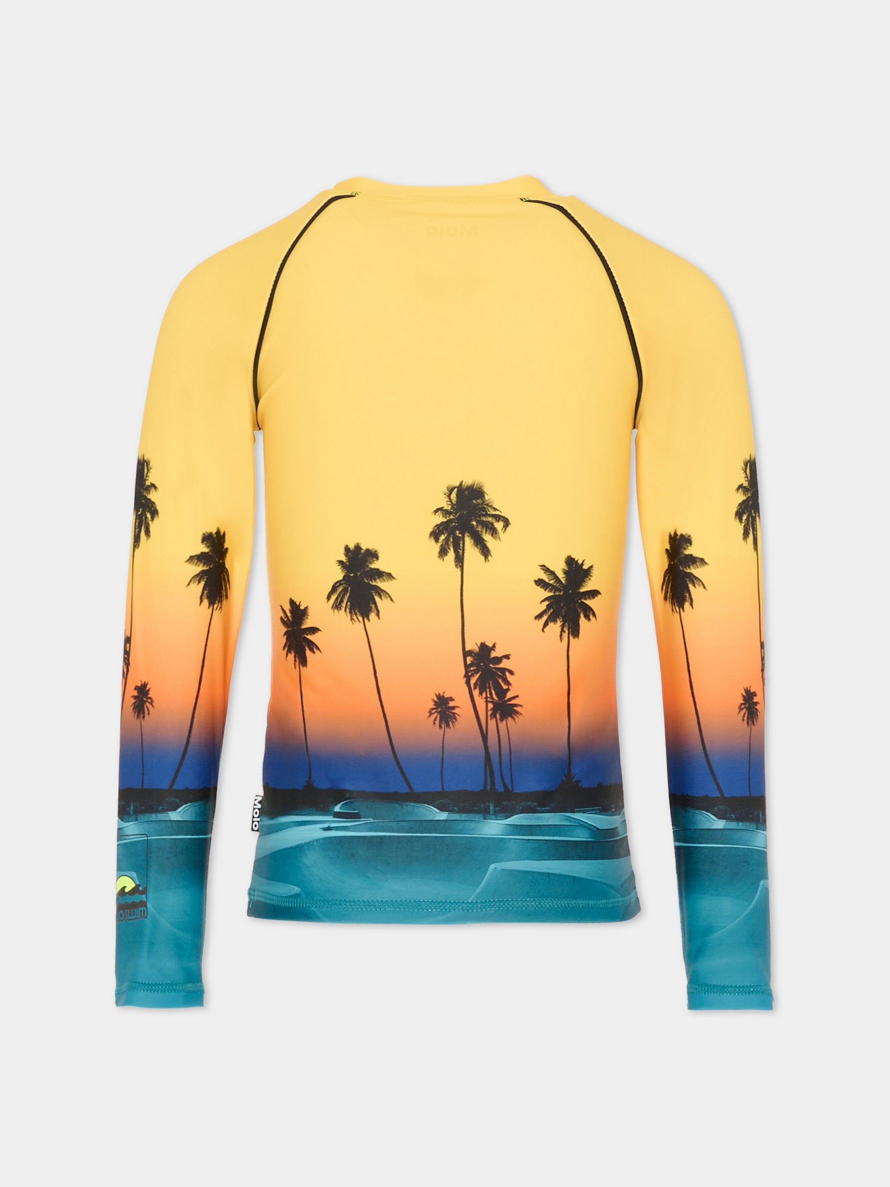 T-shirt Anti UV Noble multicolor per bambino con skate,Molo,8S26P206 5196