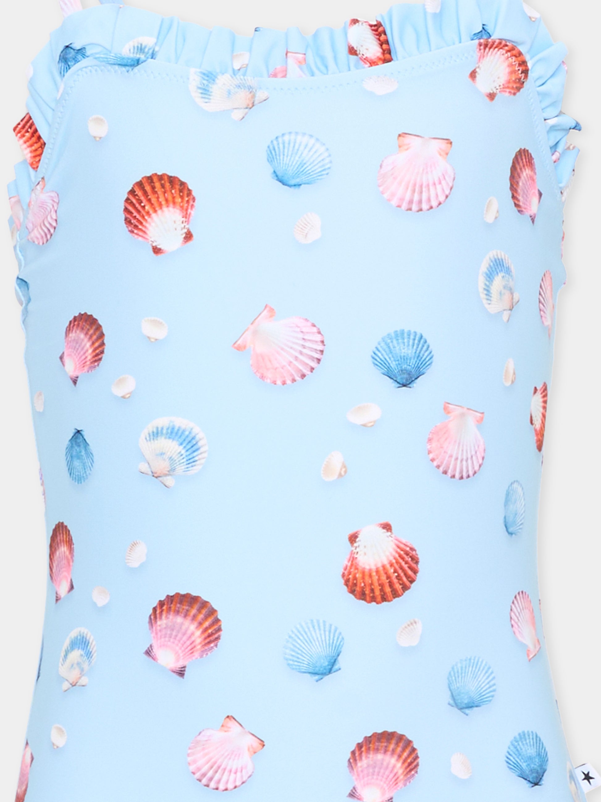 Costume celeste Nakia per bambina con conchiglie,Molo,8S26P501 9528