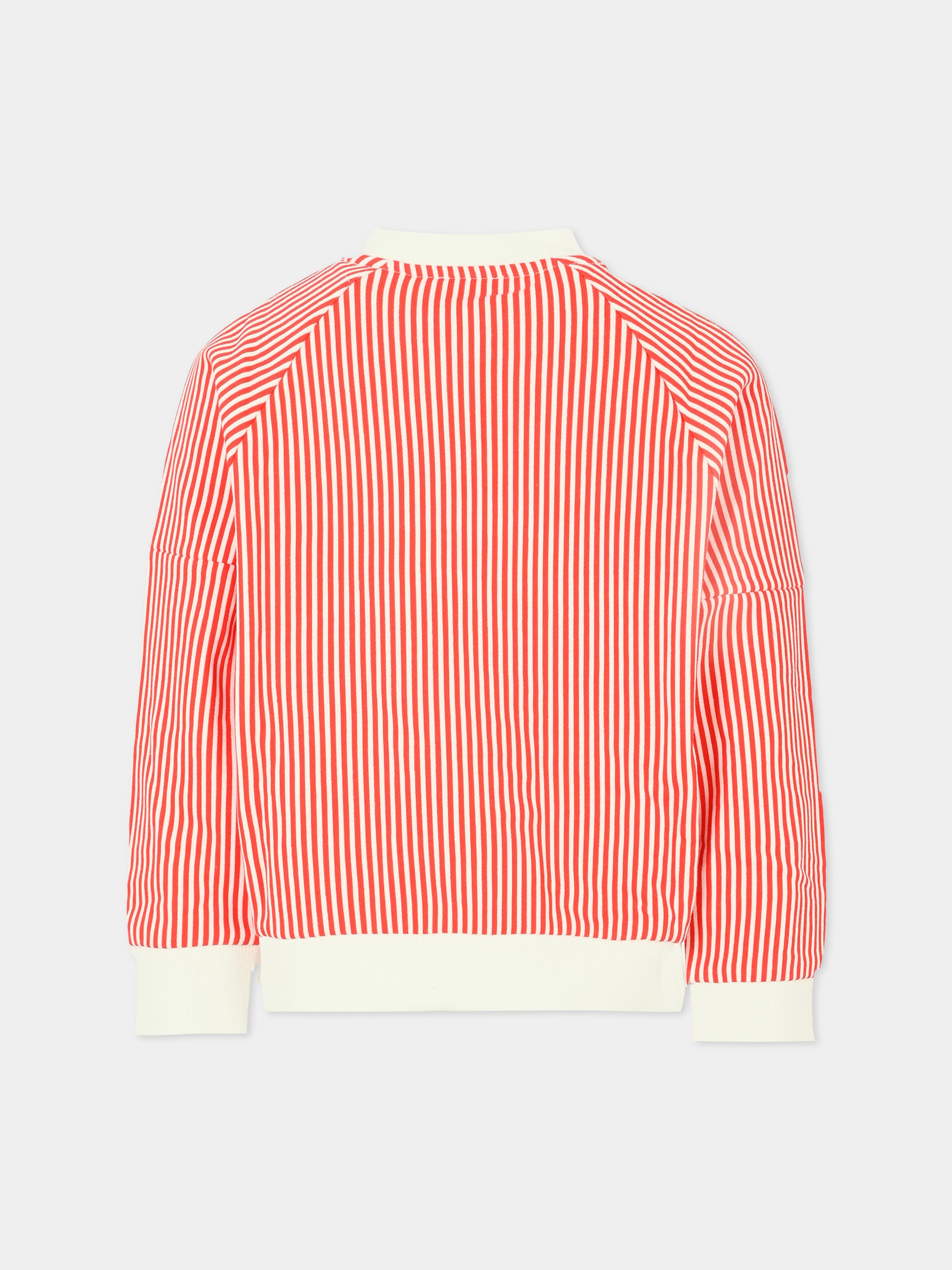 Felpa rossa per bambina con logo,Kenzo Kids,K61134 997