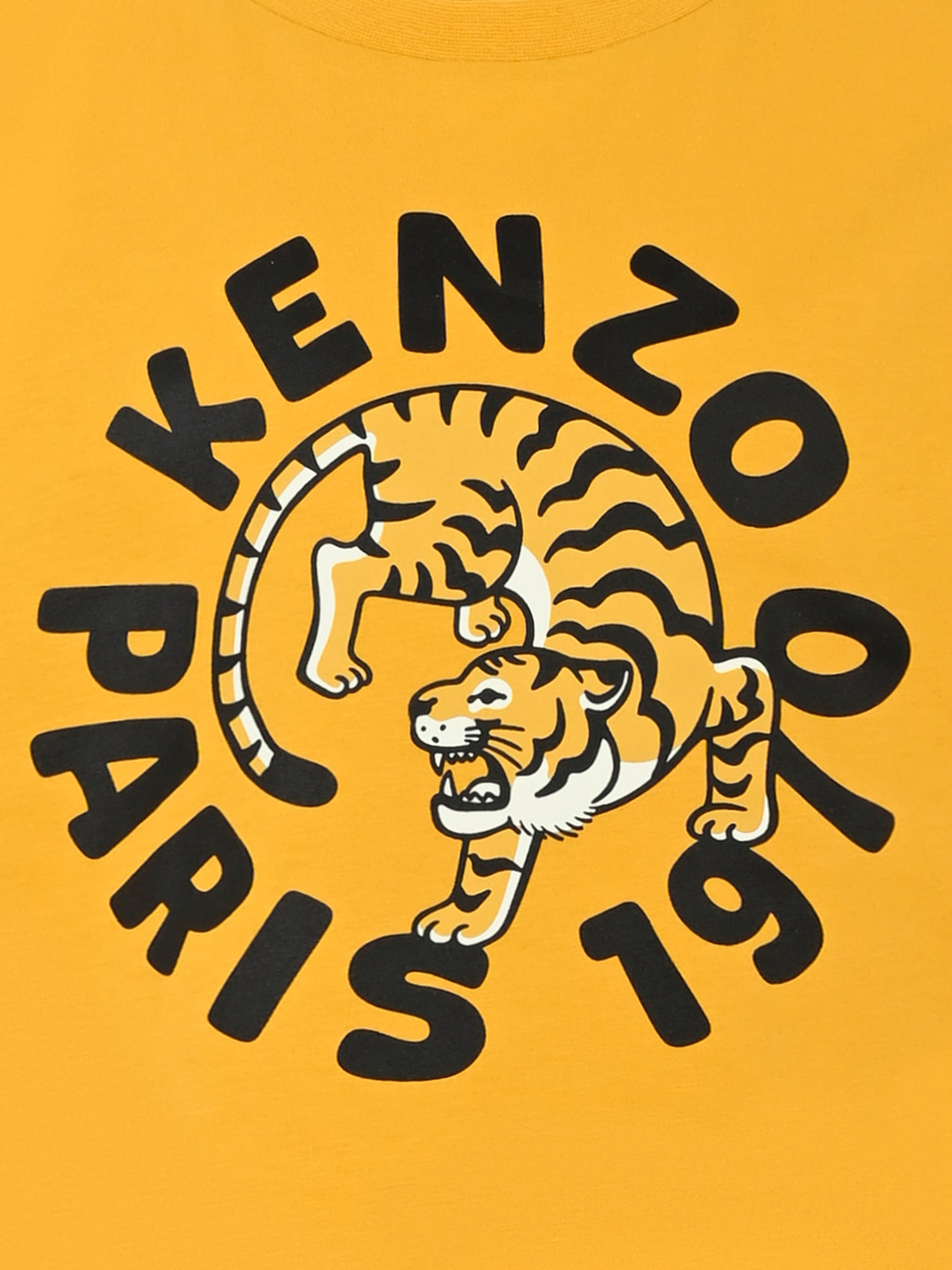 T-shirt gialla per bambini con tigre,Kenzo Kids,K60916 586