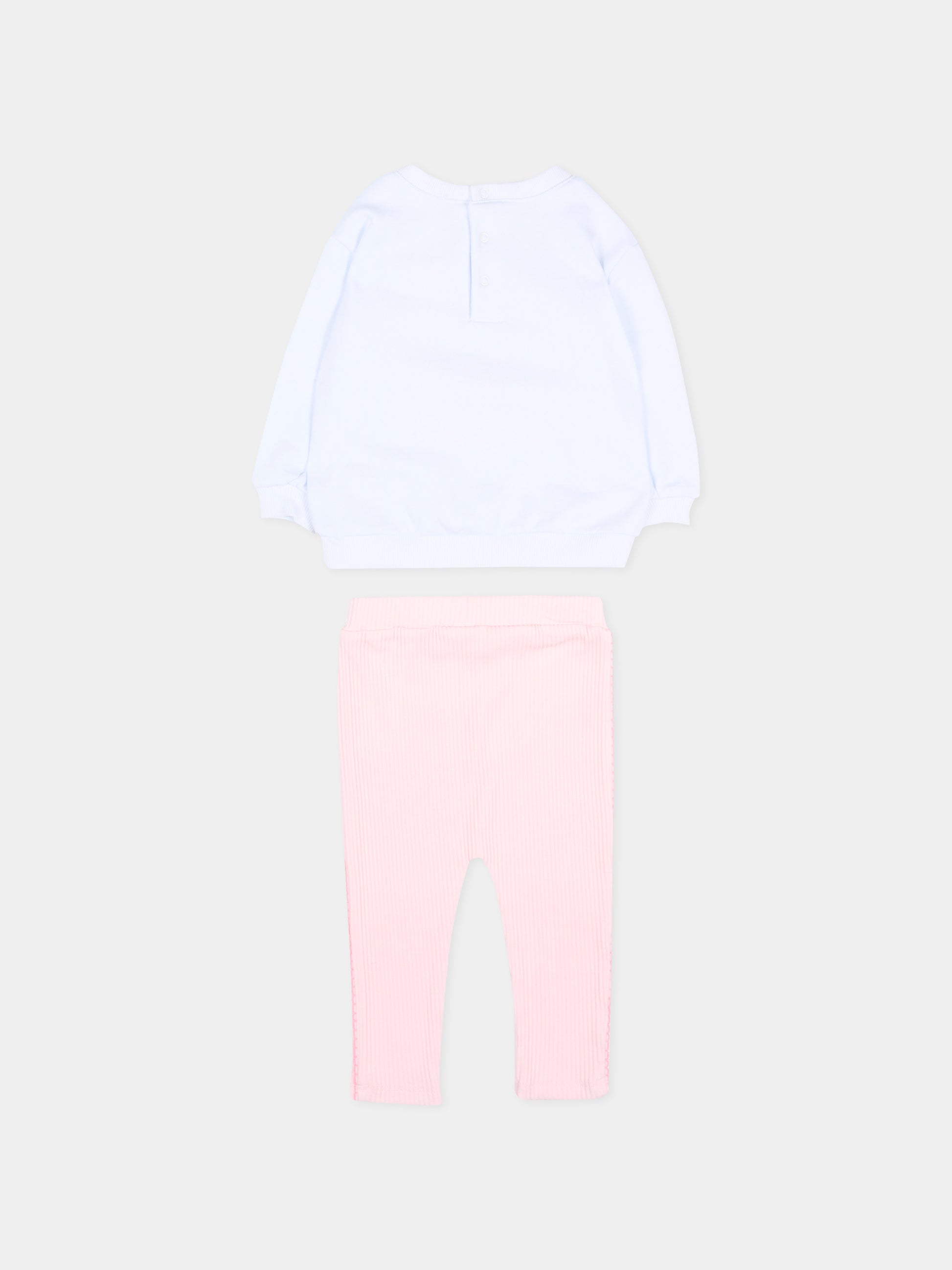 Completo sportivo rosa per neonata con fiore,Billieblush,U21801 N54